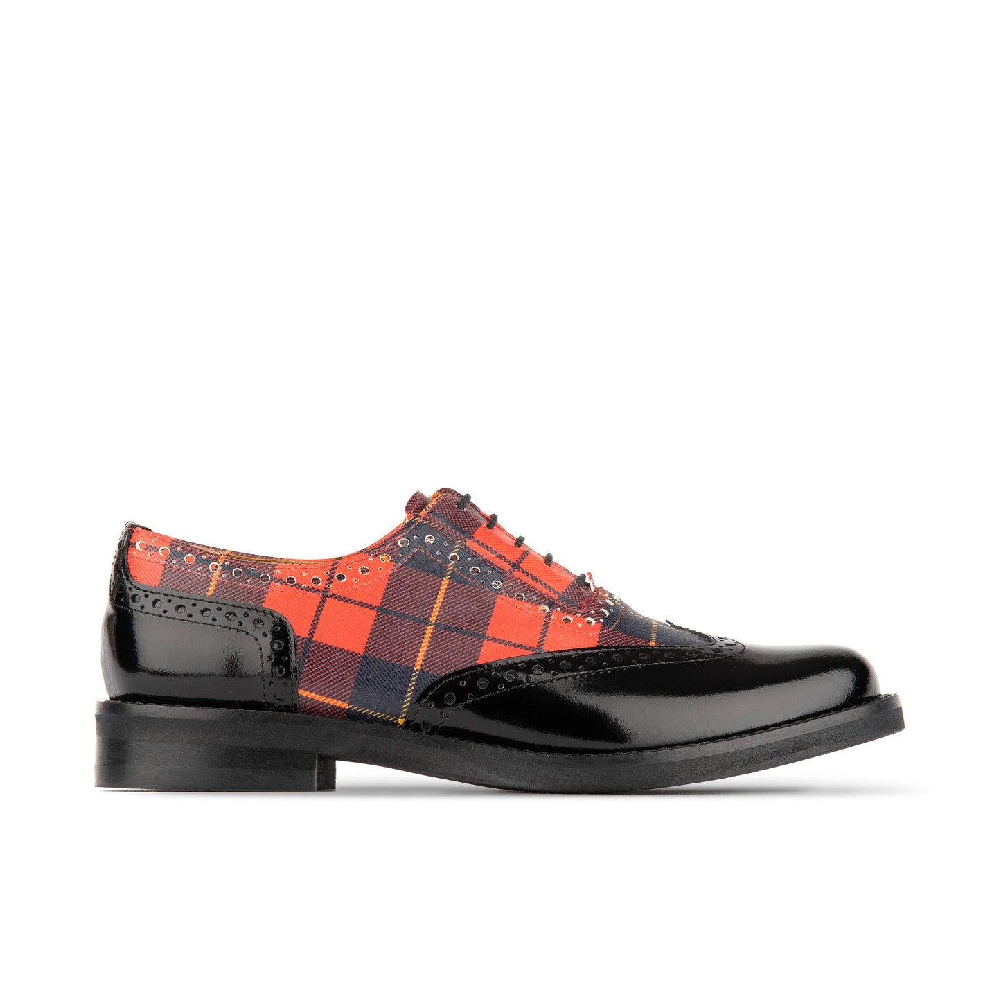 Vivienne - Black & Red Tartan Womens Shoes Embassy London