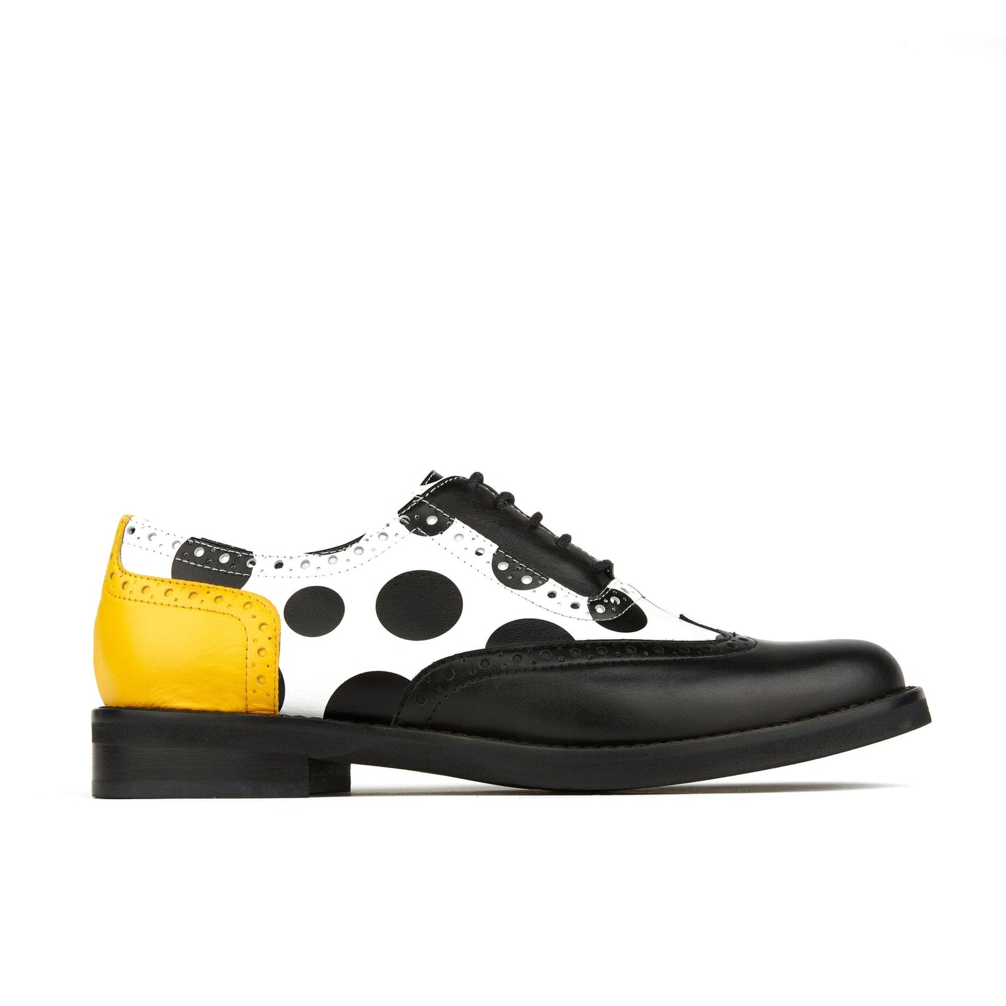 Vivienne - Black & White Polka Dot Womens Shoes Embassy London