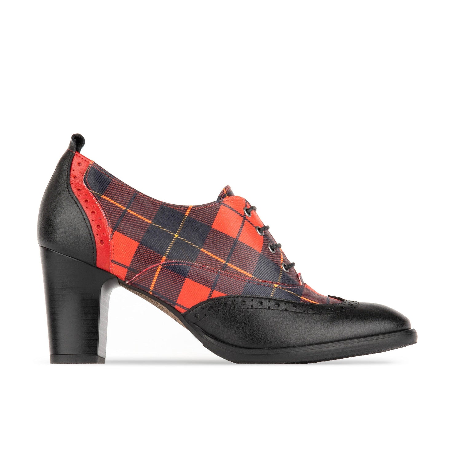 Casino - Black & Red Tartan Womens Heels Embassy London