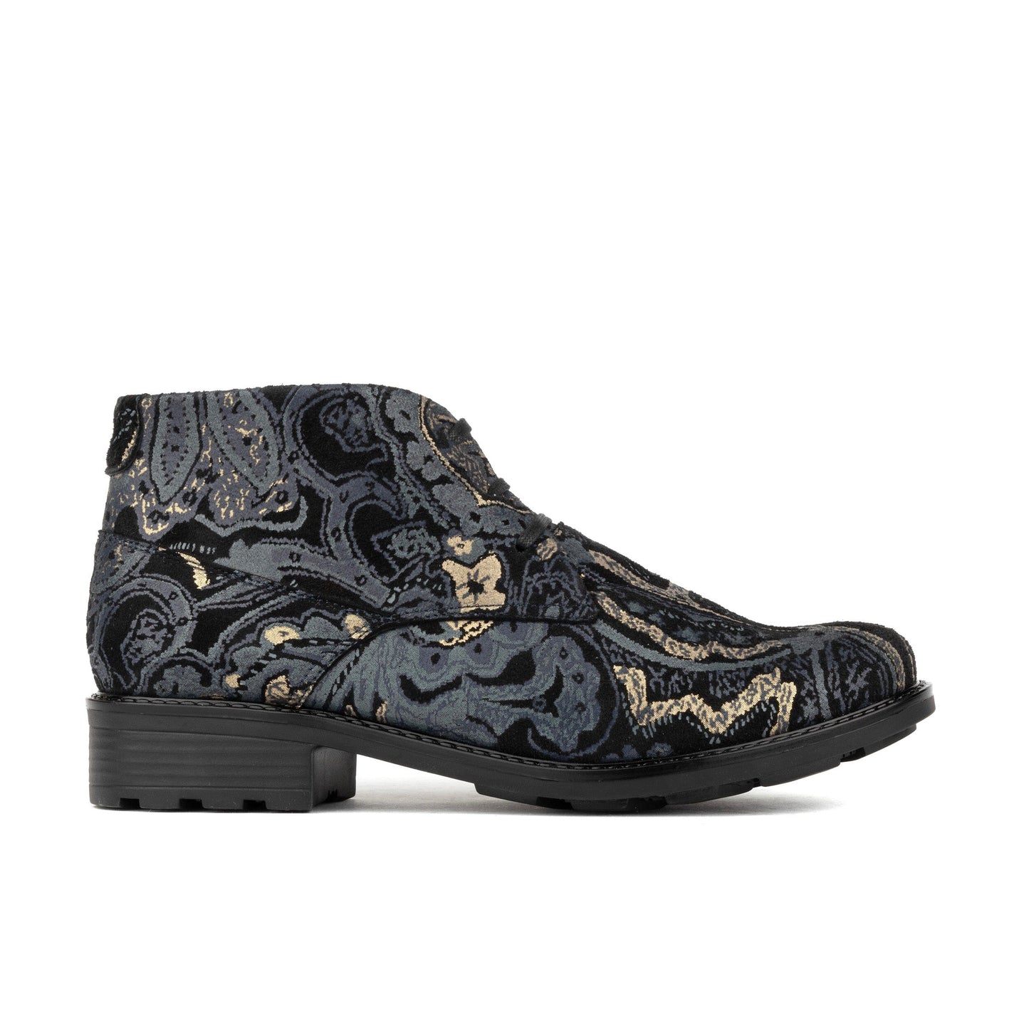 Laviva - Black & Grey & Gold Womens Ankle Boots Embassy London