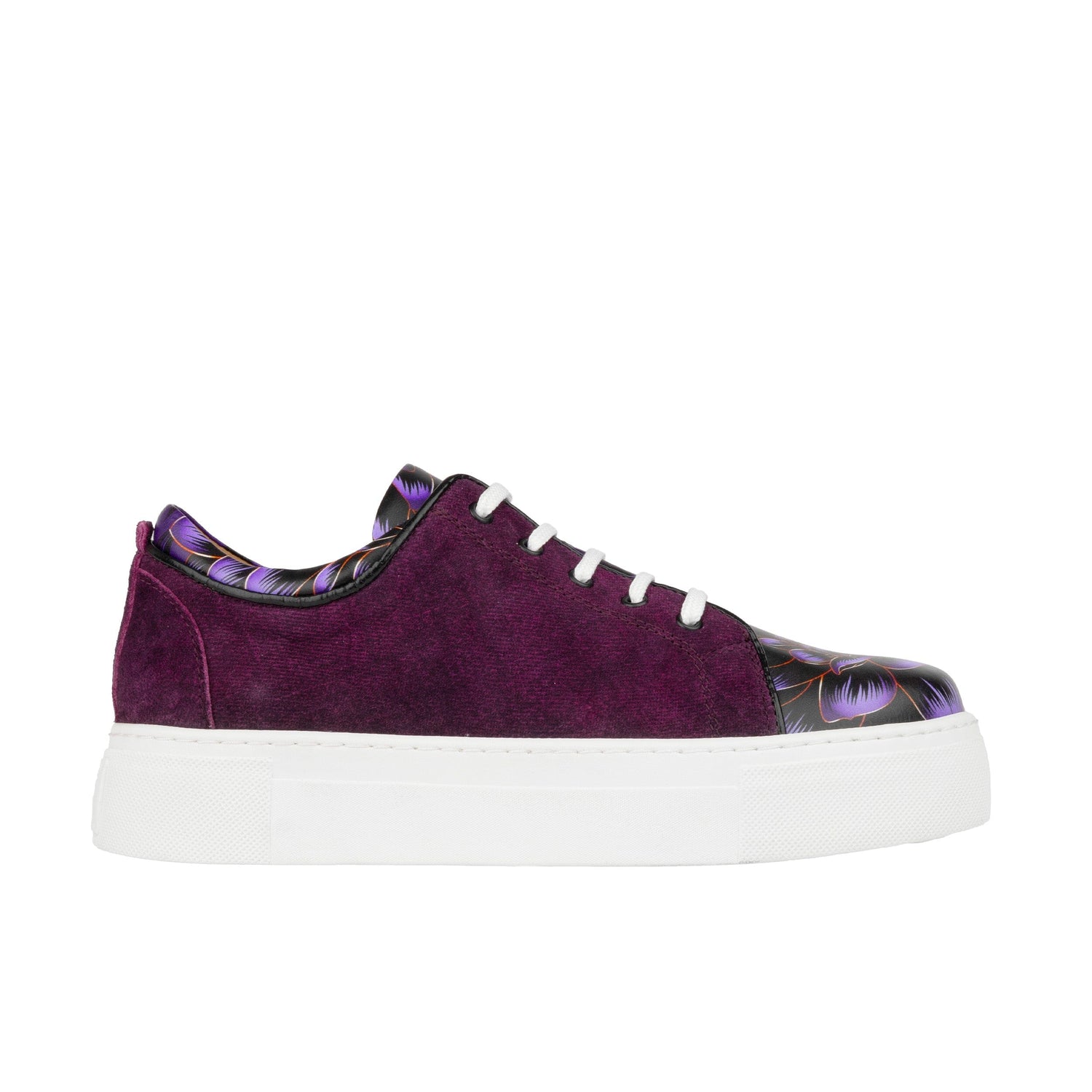 Camila - Purple & Purple Flowers Womens Trainers Embassy London