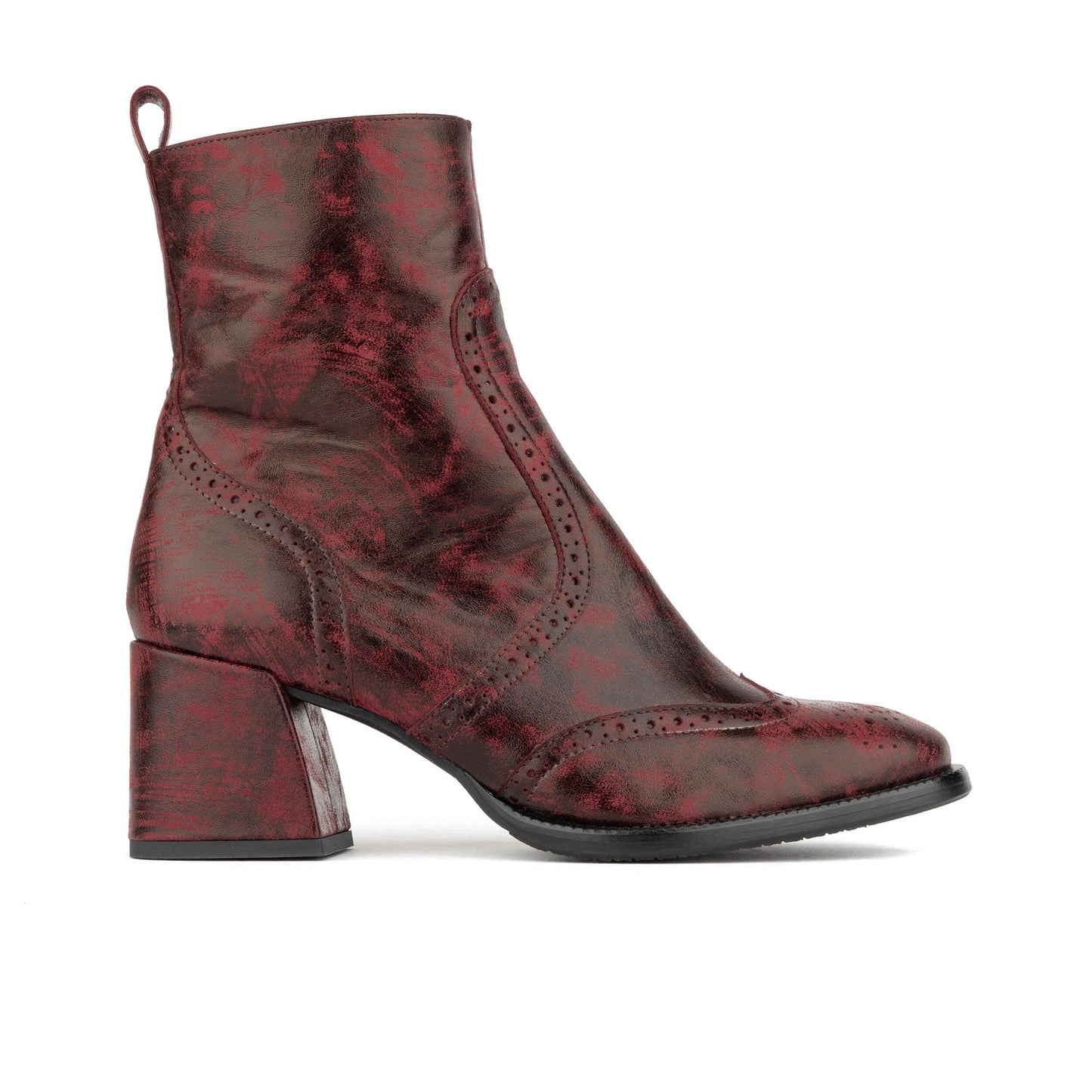 Chloe - Burgundy Womens Ankle Boots Embassy London