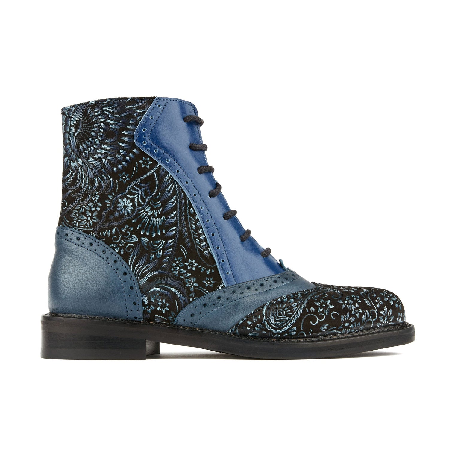 Brick Lane Boots - Blue Multi Womens Ankle Boots Embassy London