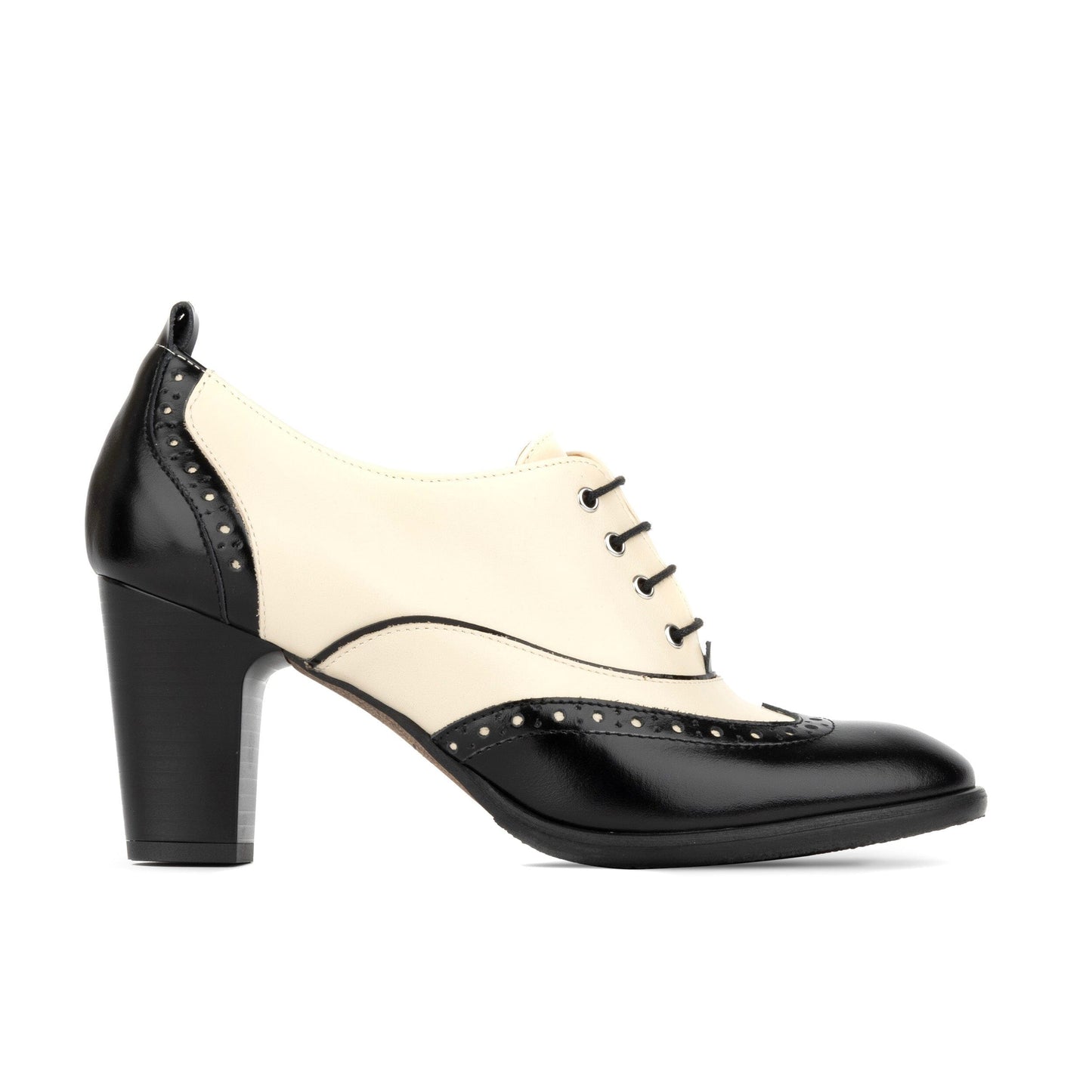 Casino - Cream & Black Womens Heels Embassy London