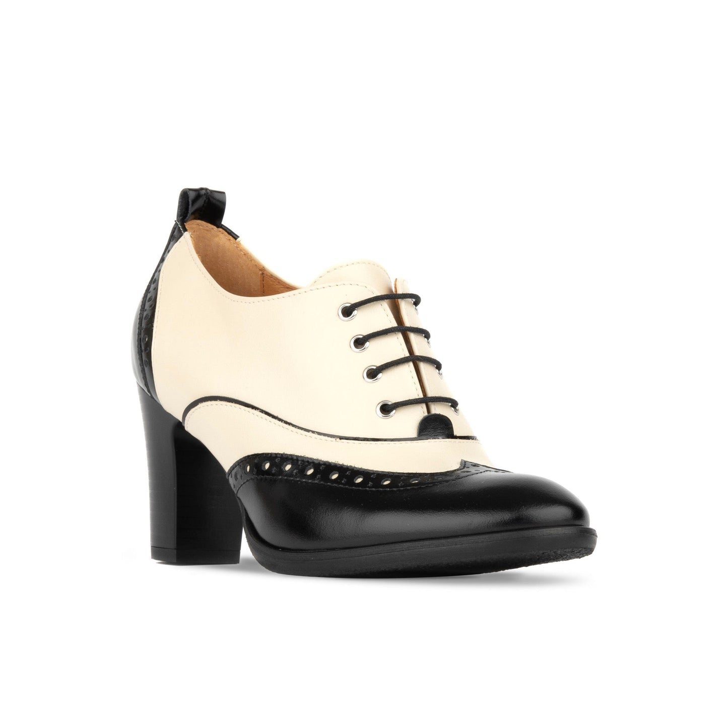 Casino - Cream & Black Womens Heels Embassy London