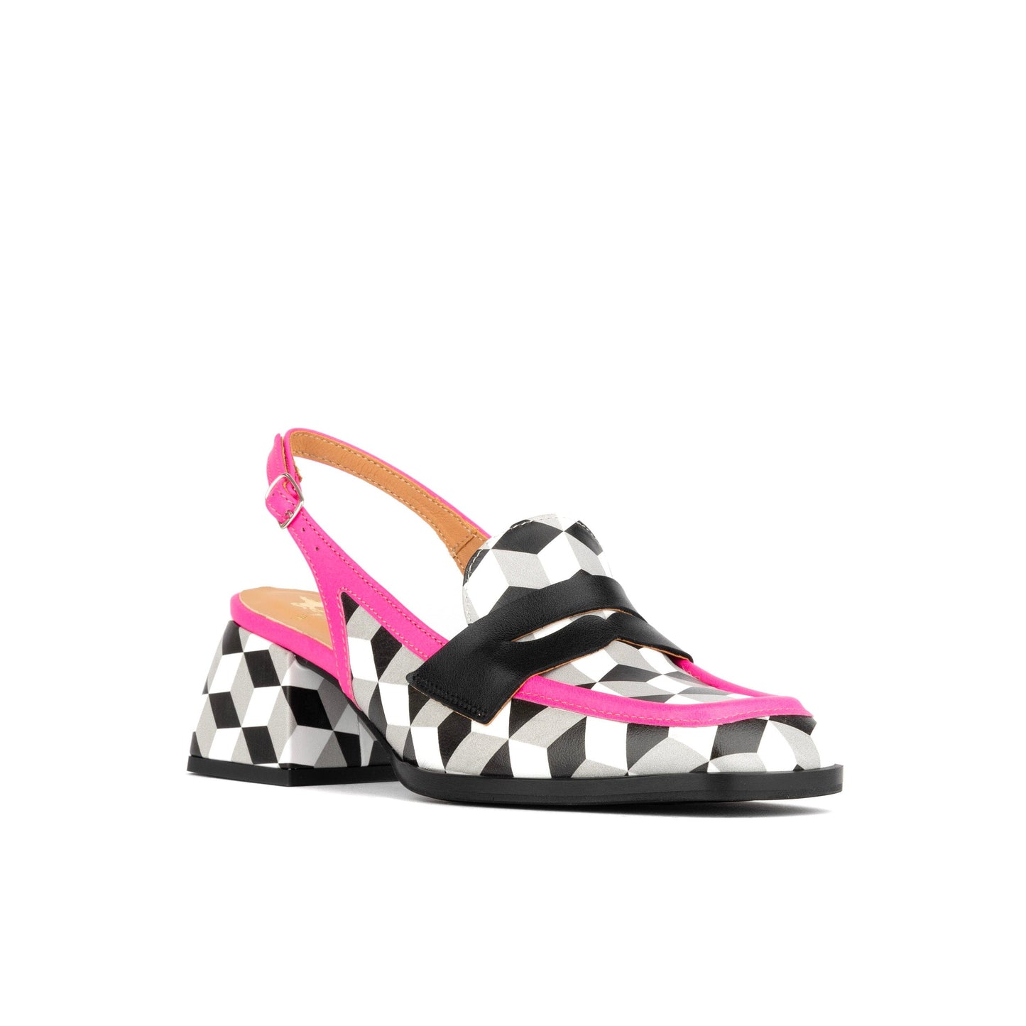 Diana - Black & White Cubics Womens Heels Embassy London