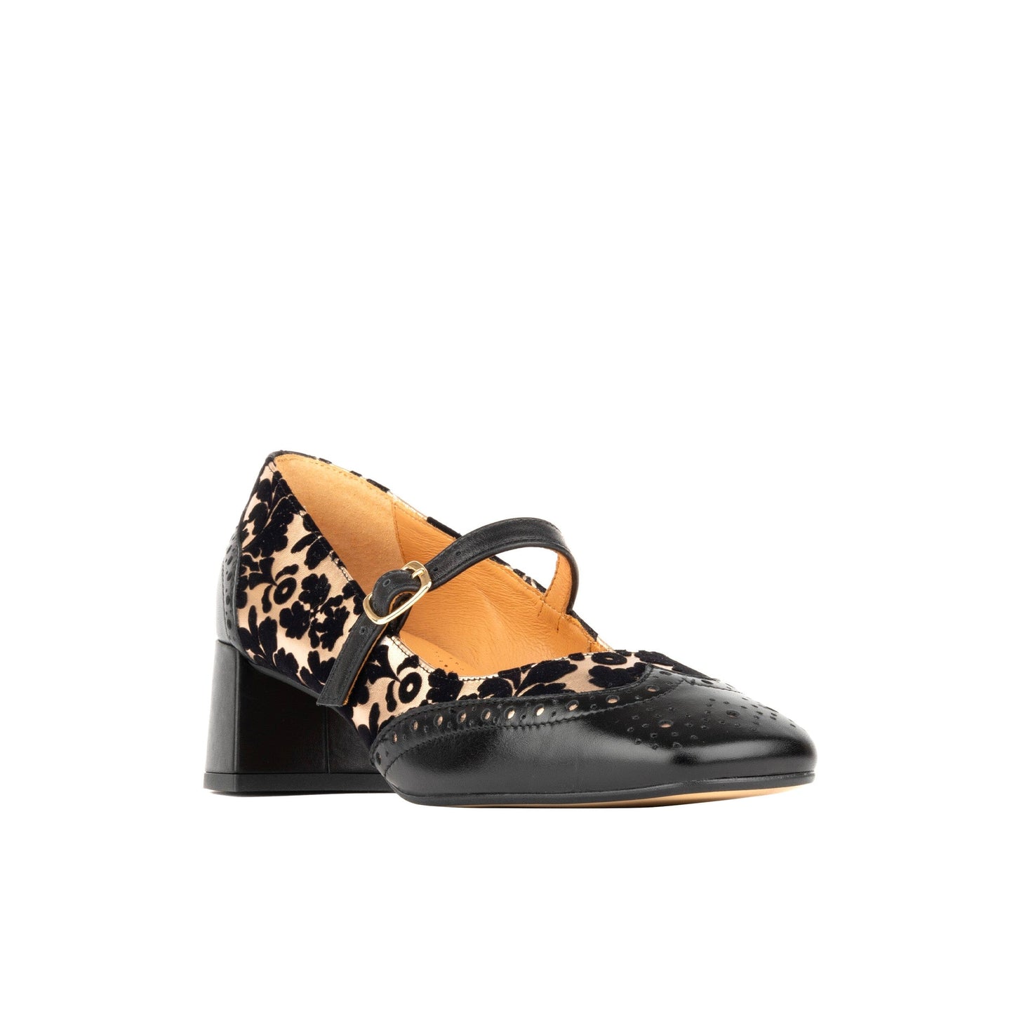 Mary Jane - Black & Rose Gold Womens Heels Embassy London
