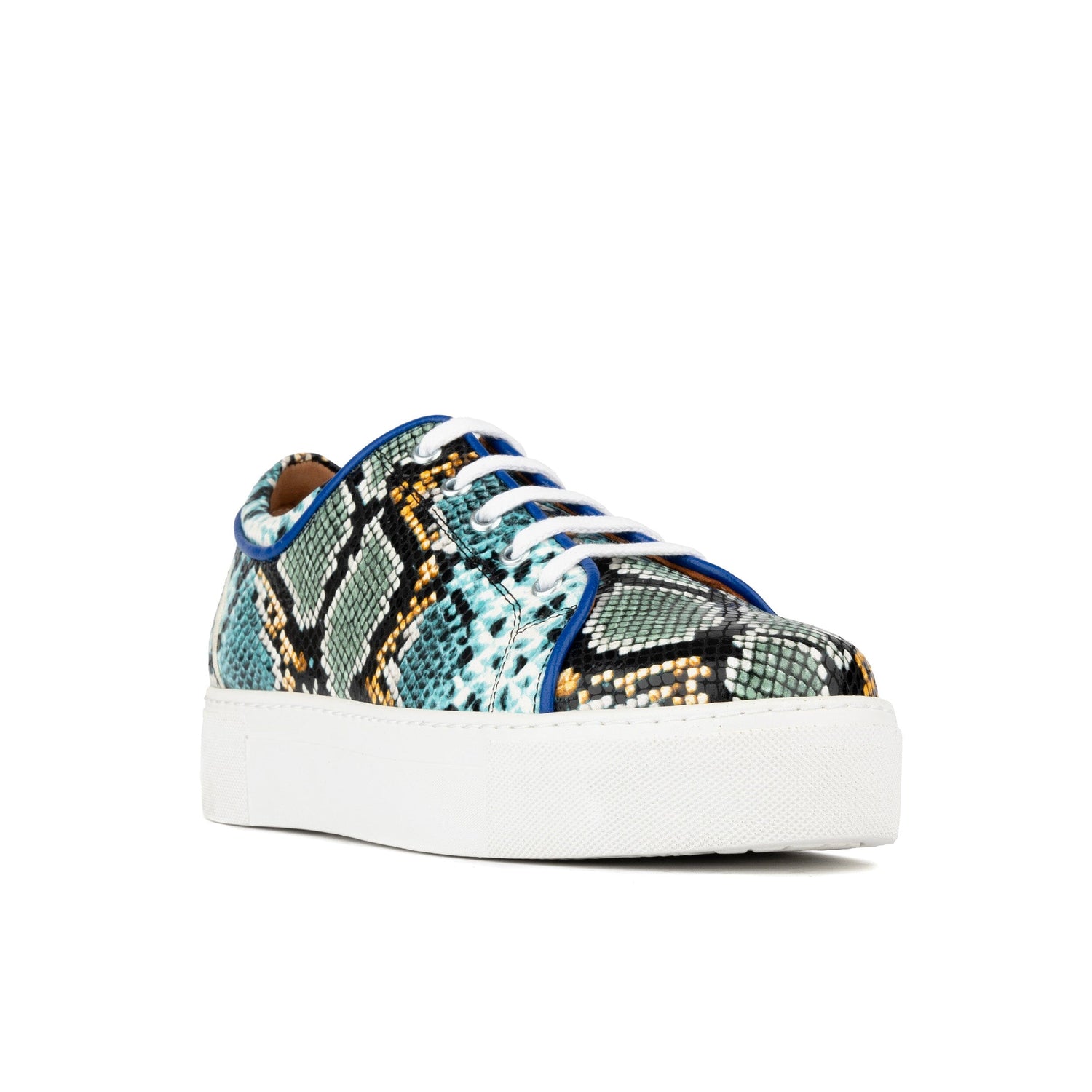 Camila - Blue Snake Womens Trainers Embassy London