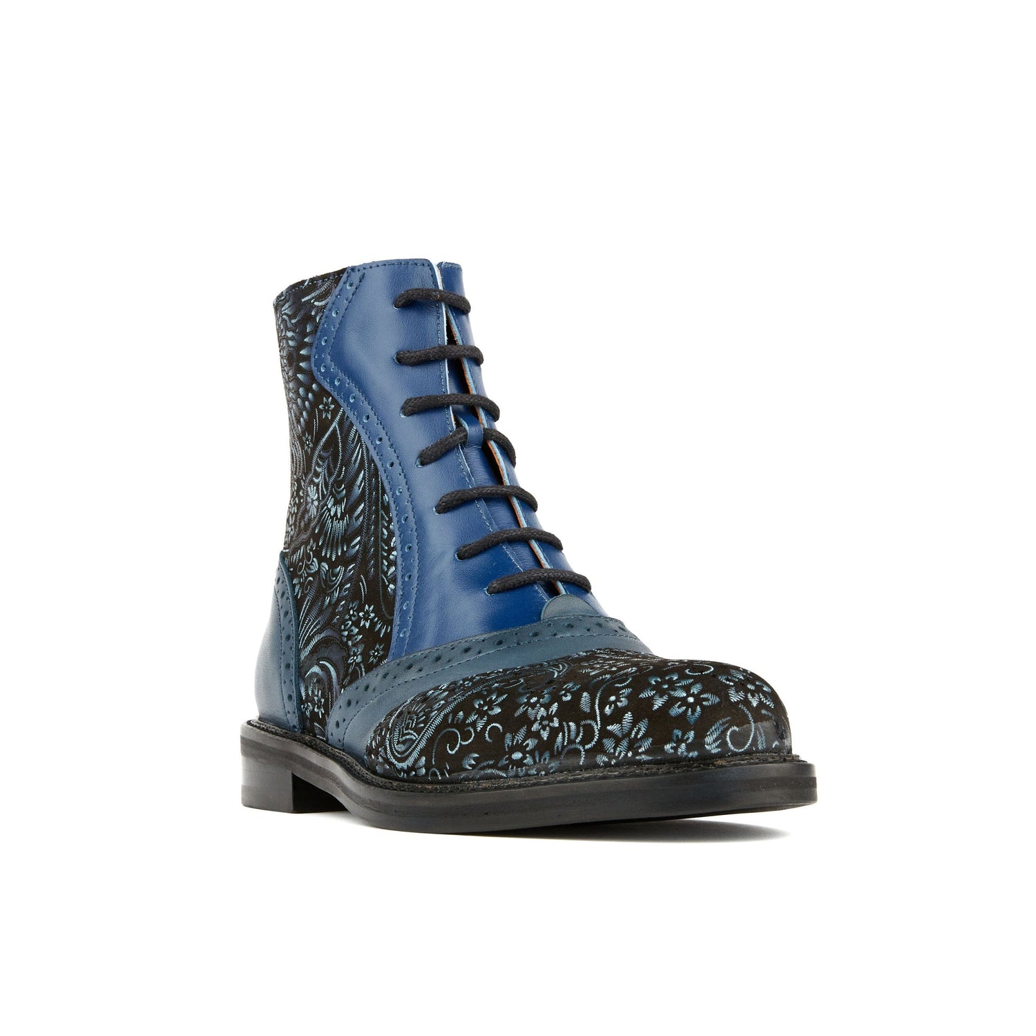 Brick Lane Boots - Blue Multi Womens Ankle Boots Embassy London