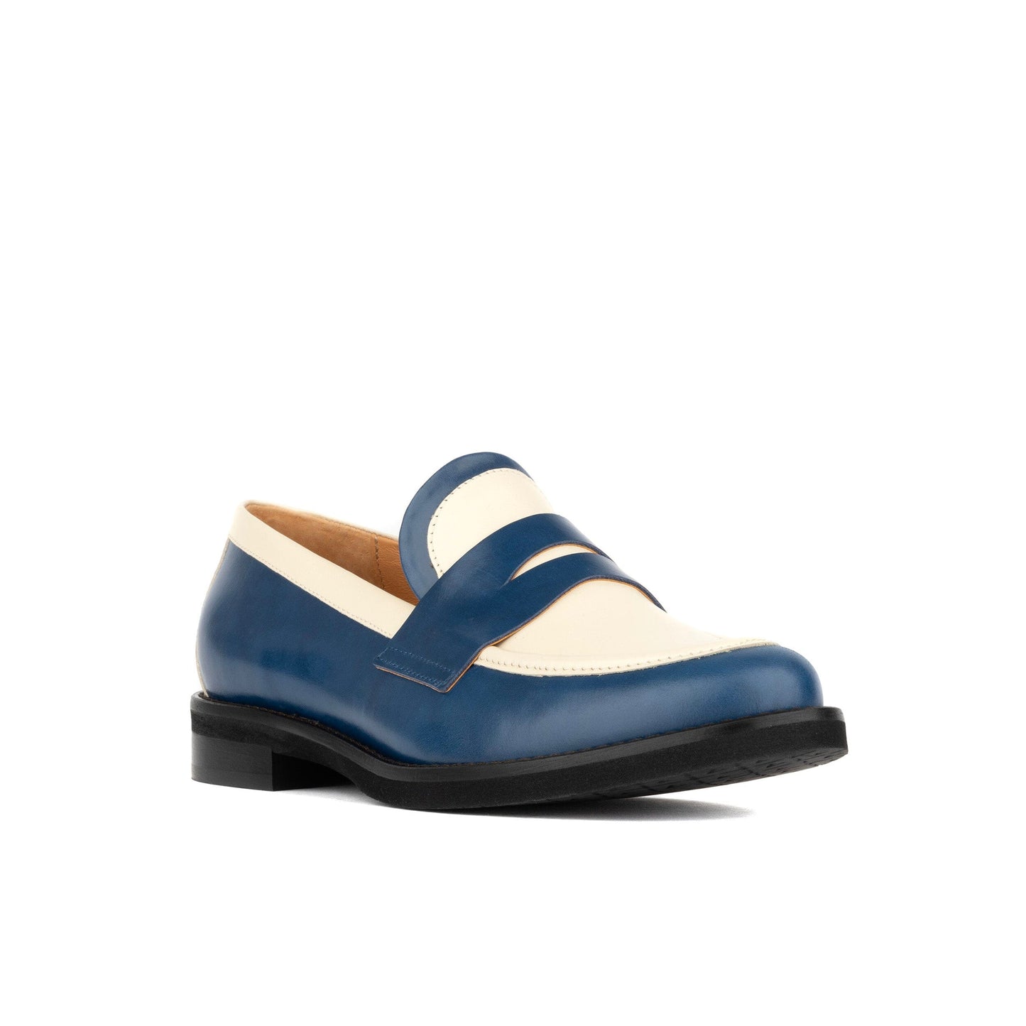 Kay - Navy & Cream Womens Loafers Embassy London
