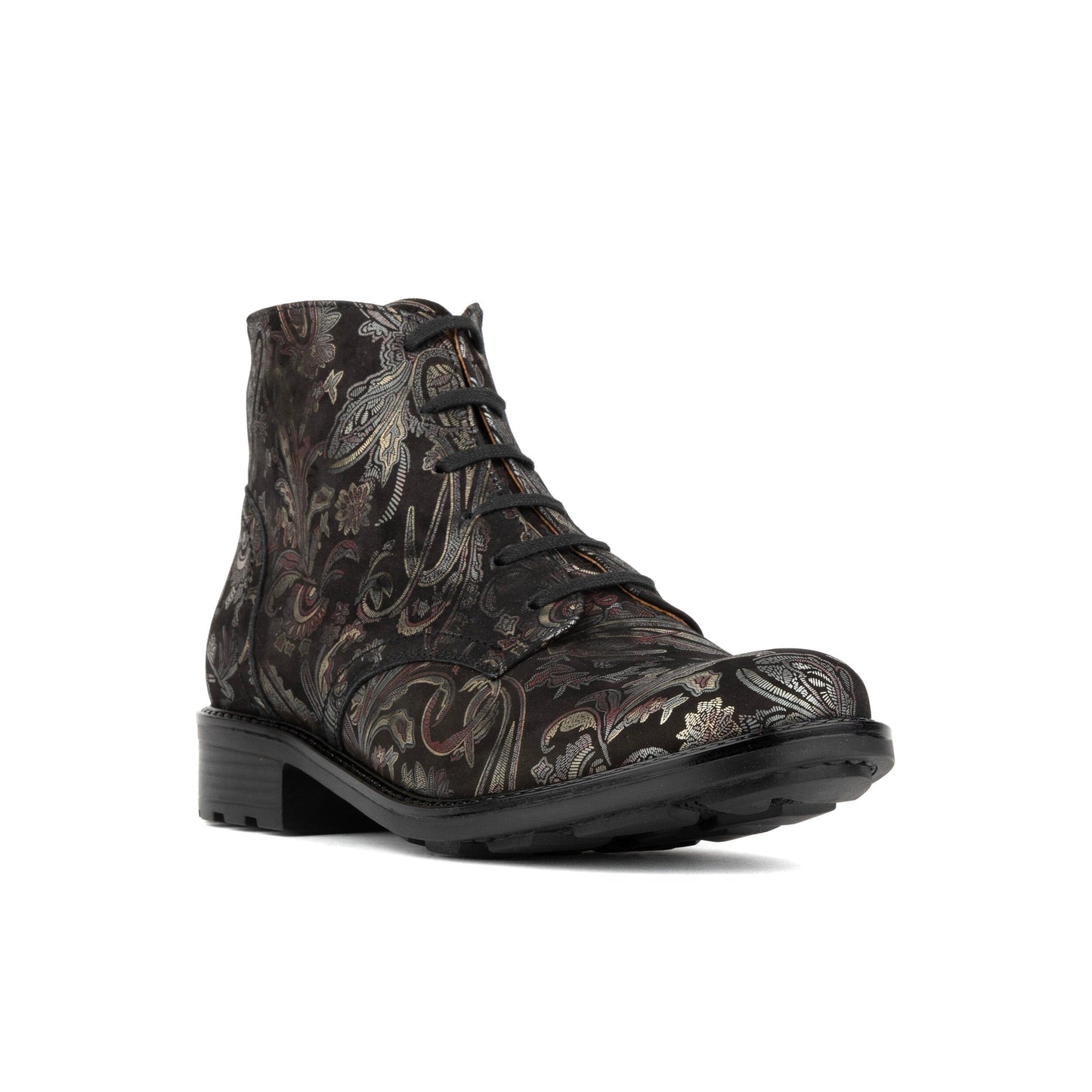 Laviva - Black & Gold & Burgundy Womens Ankle Boots Embassy London