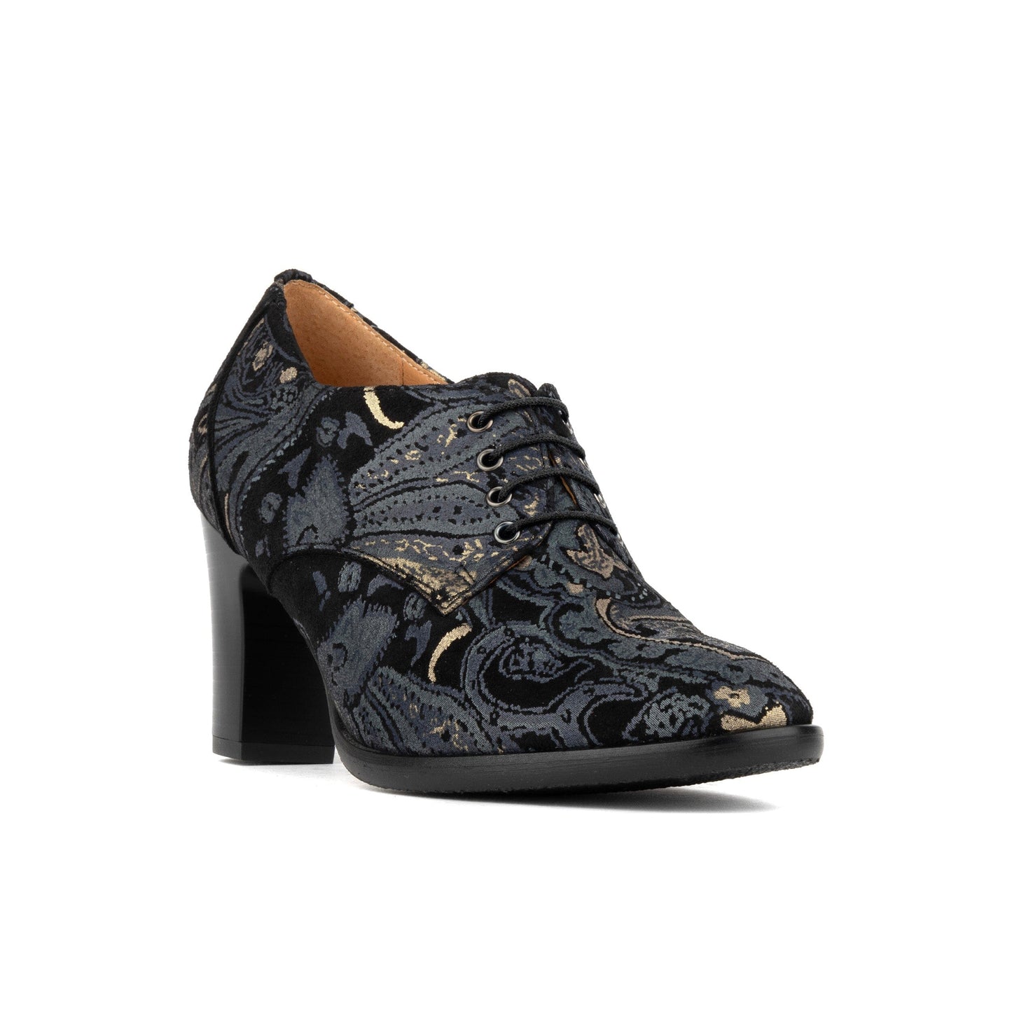 Roulette - Black & Grey & Gold Womens Heels Embassy London