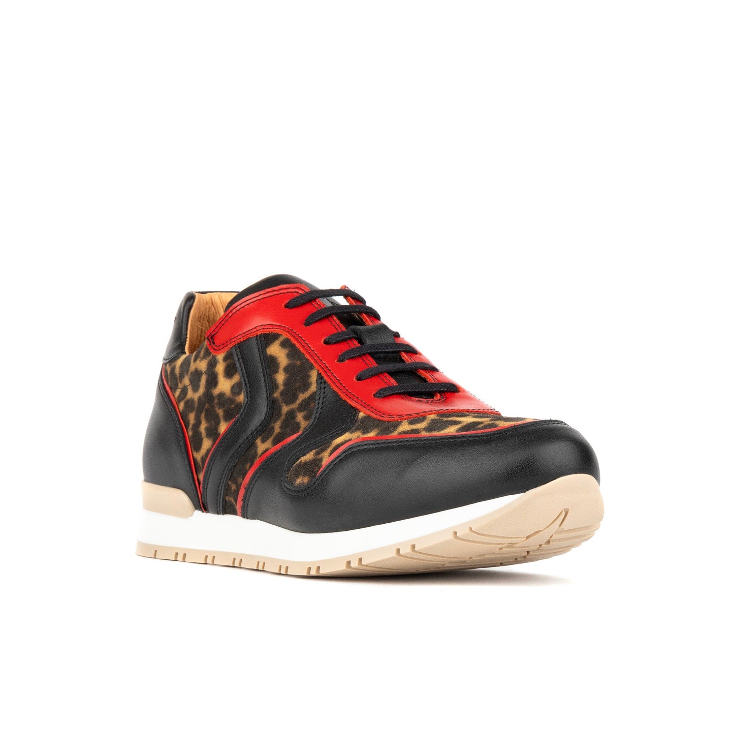 Savana - Leopard & Red Womens Trainers Embassy London