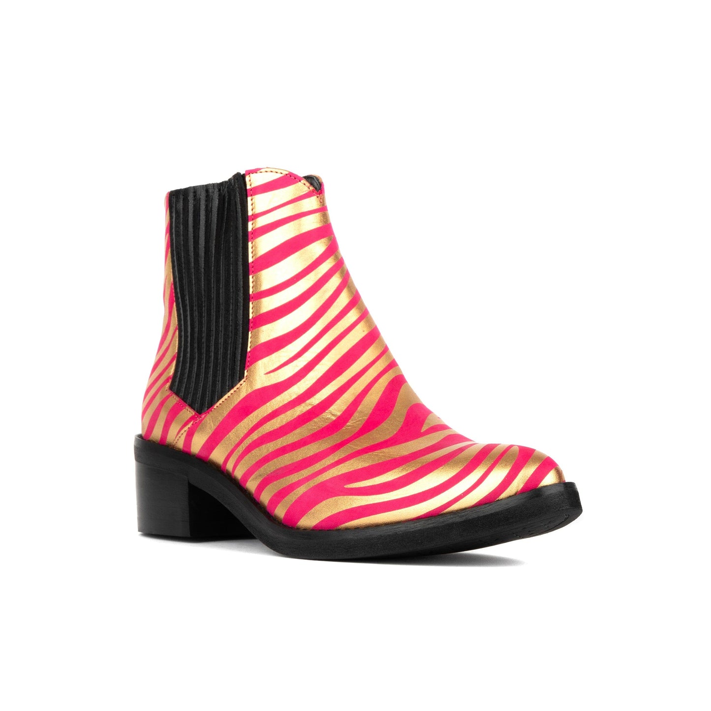 Texas - Pink & Gold Womens Ankle Boots Embassy London