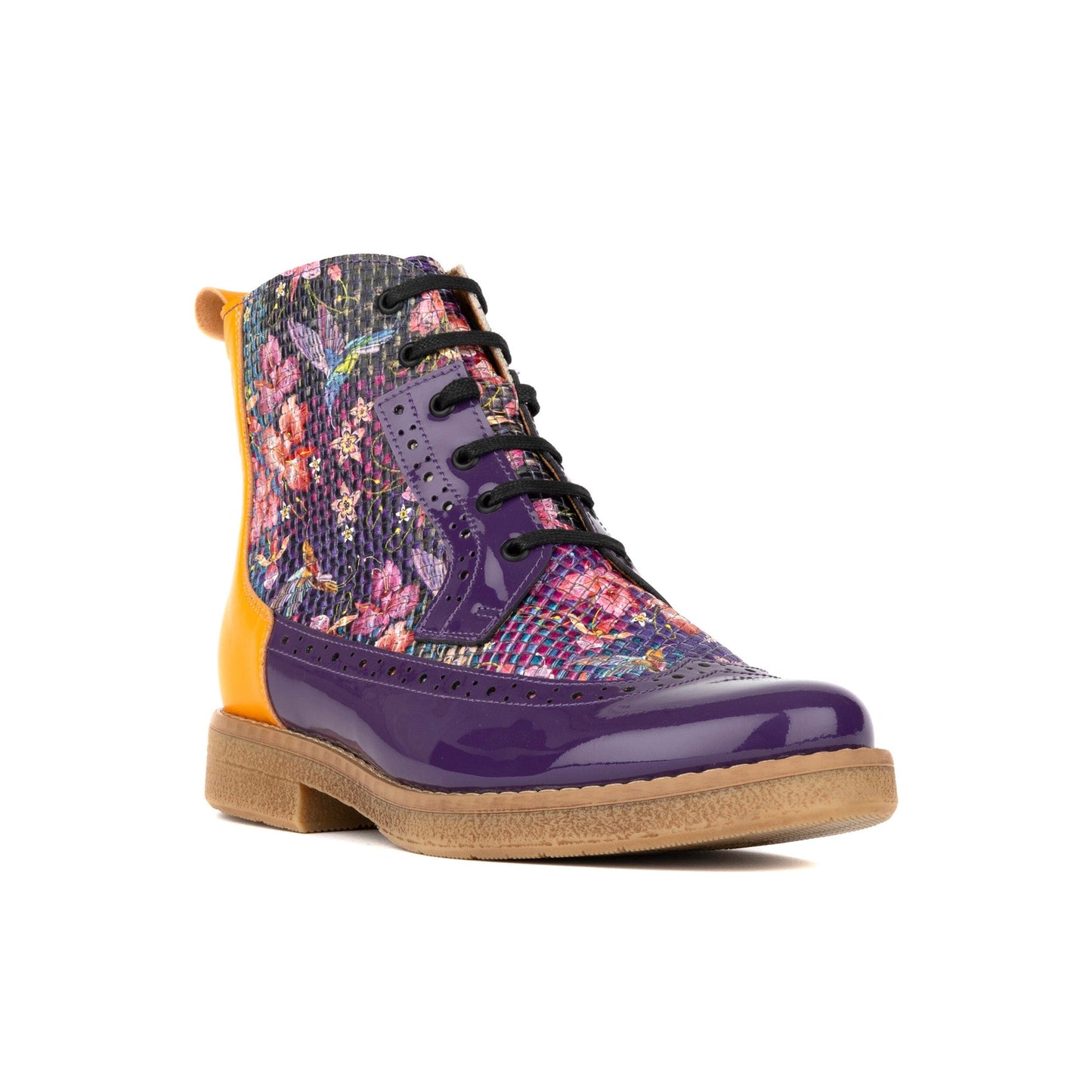 Hatter - Purple & Hummingbird Womens Ankle Boots Embassy London