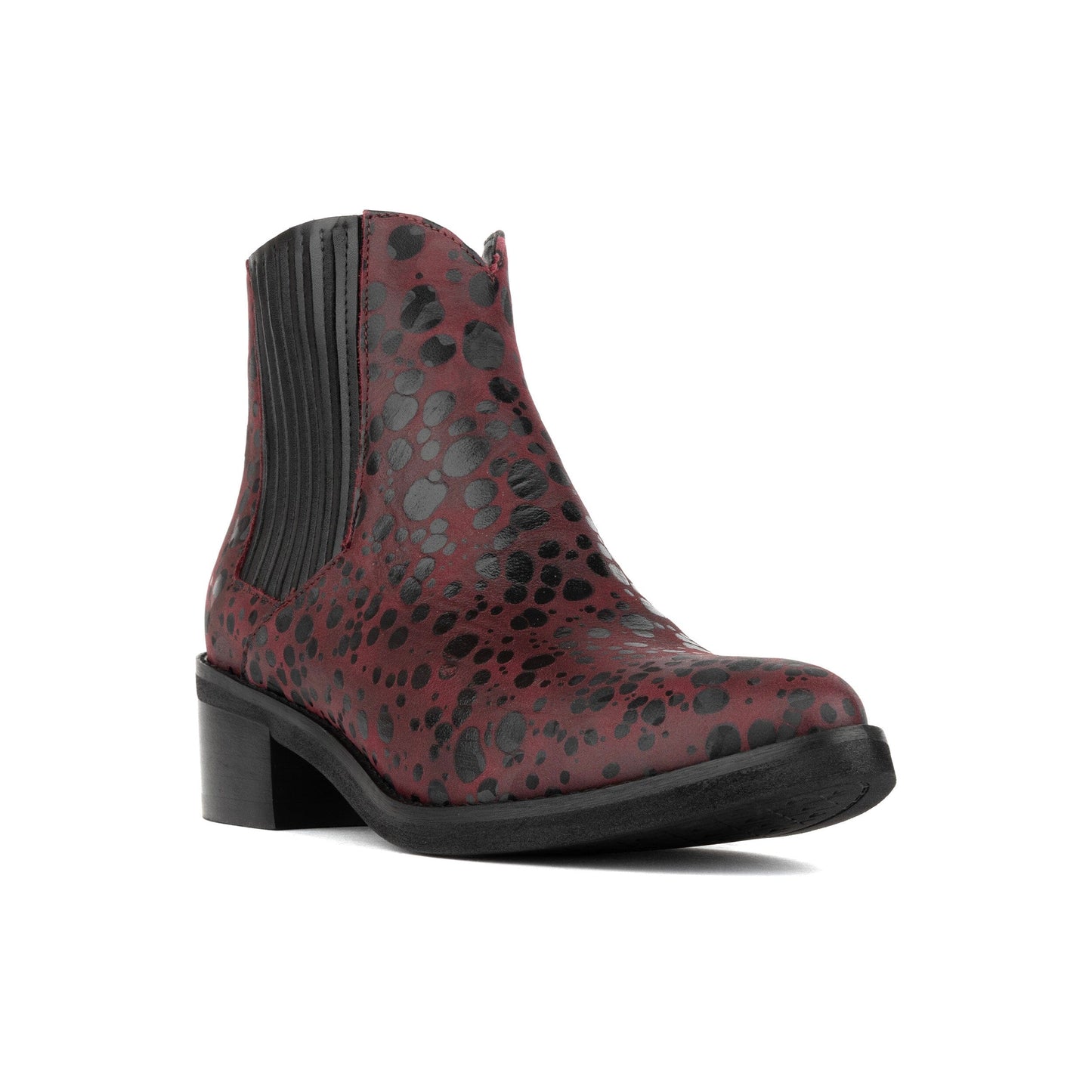 Texas - Burgundy & Black Womens Ankle Boots Embassy London