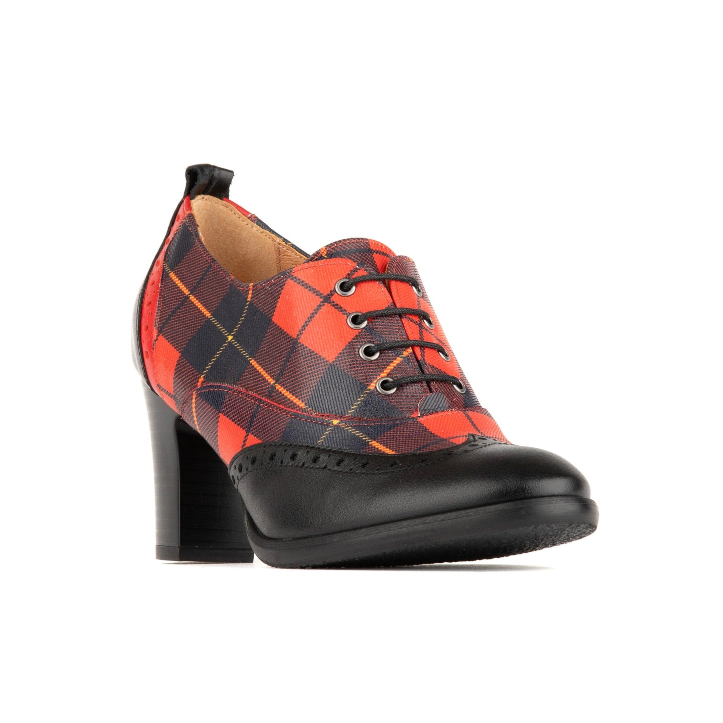 Casino - Black & Red Tartan Womens Heels Embassy London