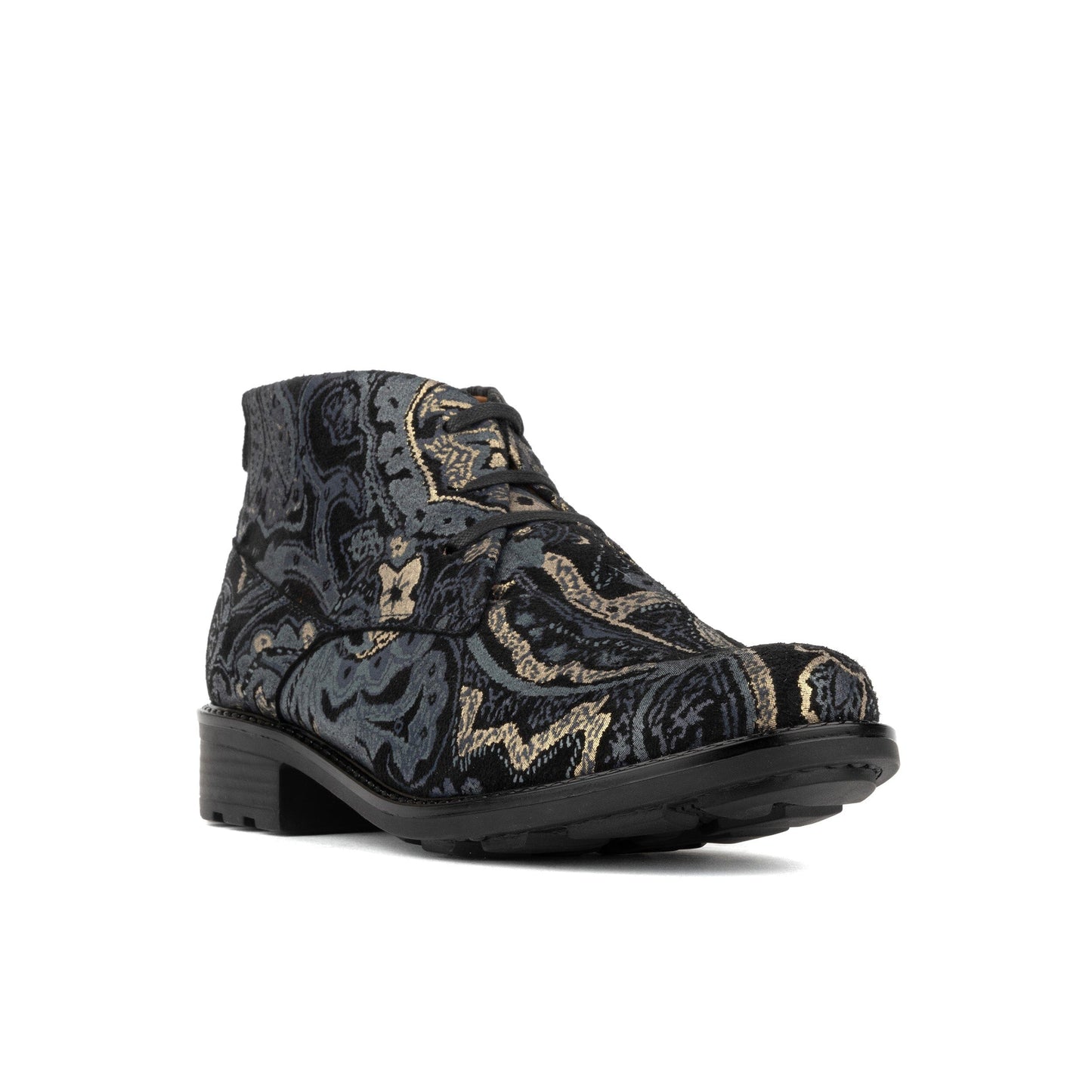 Laviva - Black & Grey & Gold Womens Ankle Boots Embassy London