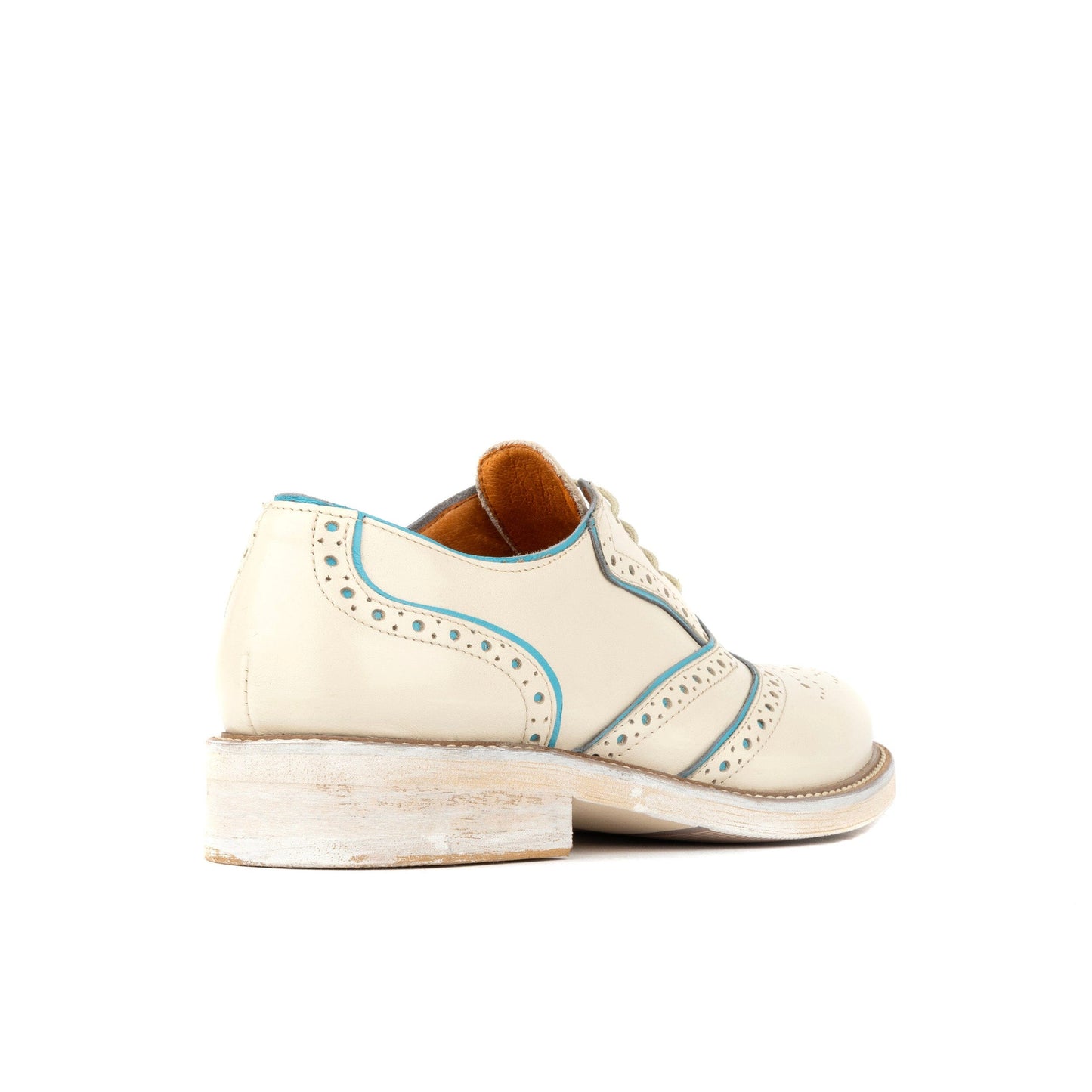 Brick Lane - White & Light Blue Womens Shoes Embassy London