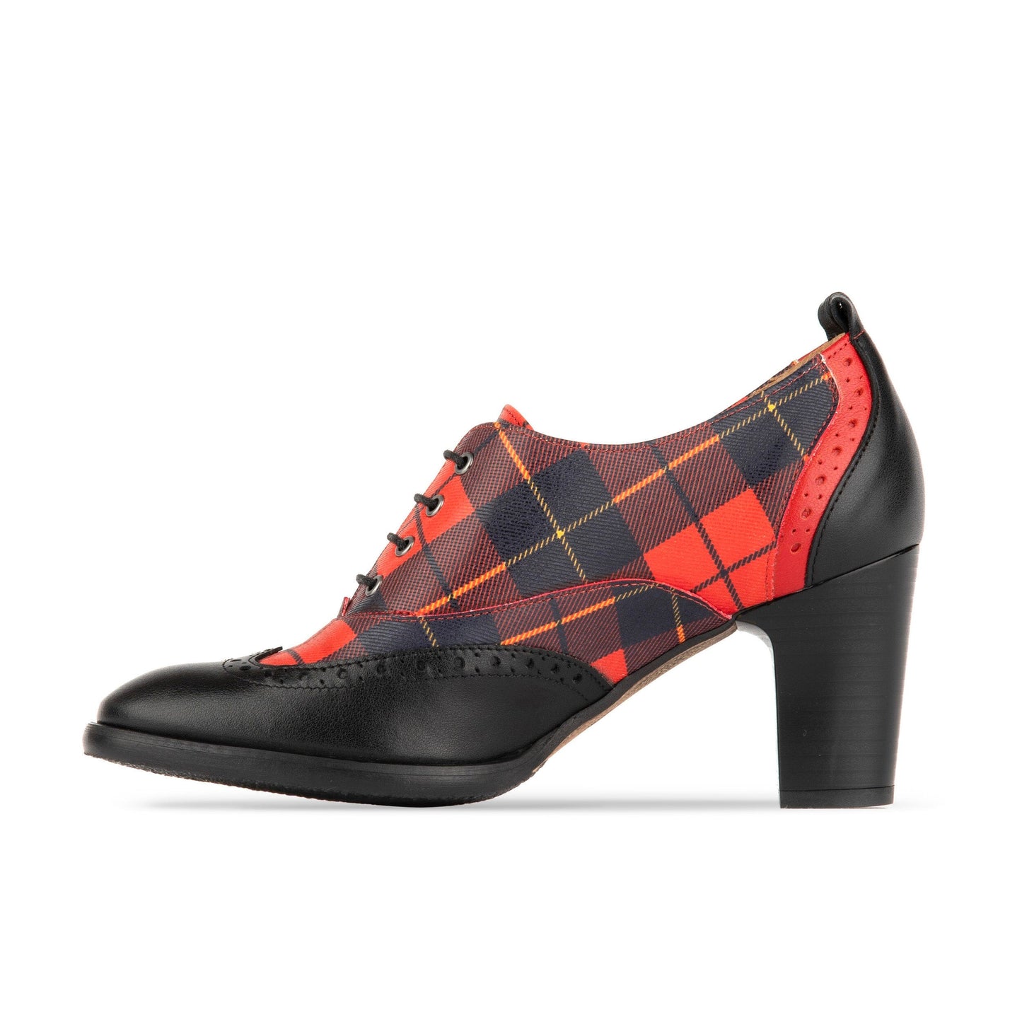 Casino - Black & Red Tartan Womens Heels Embassy London