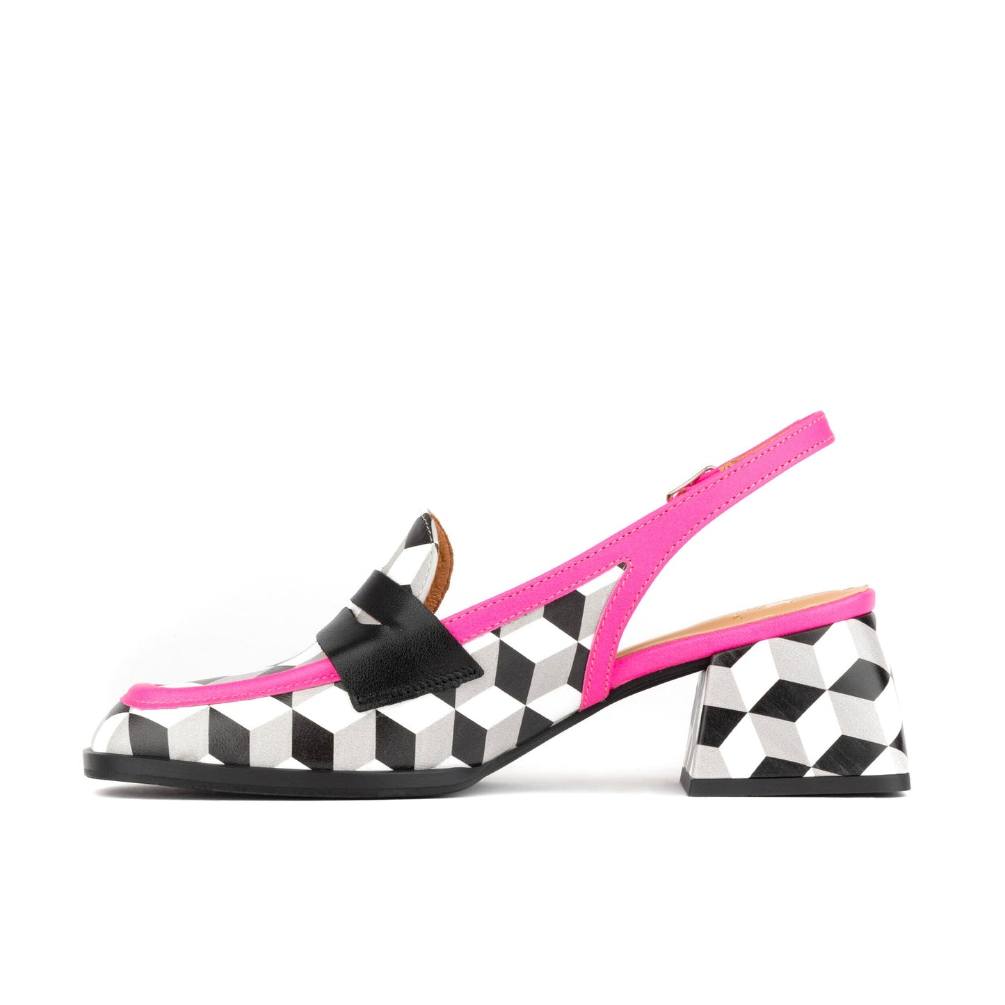 Diana - Black & White Cubics Womens Heels Embassy London