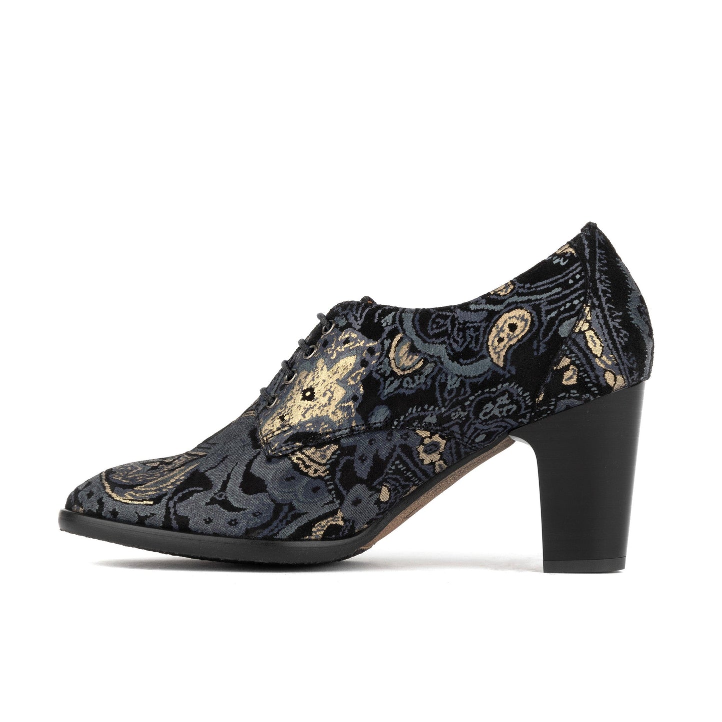 Roulette - Black & Grey & Gold Womens Heels Embassy London