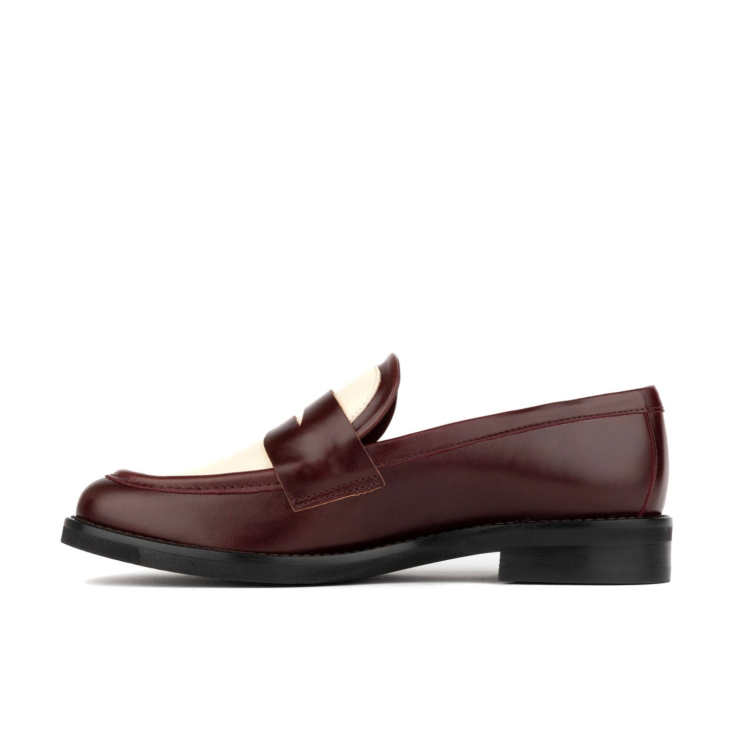 Kay - Burgundy & Cream Womens Loafers Embassy London