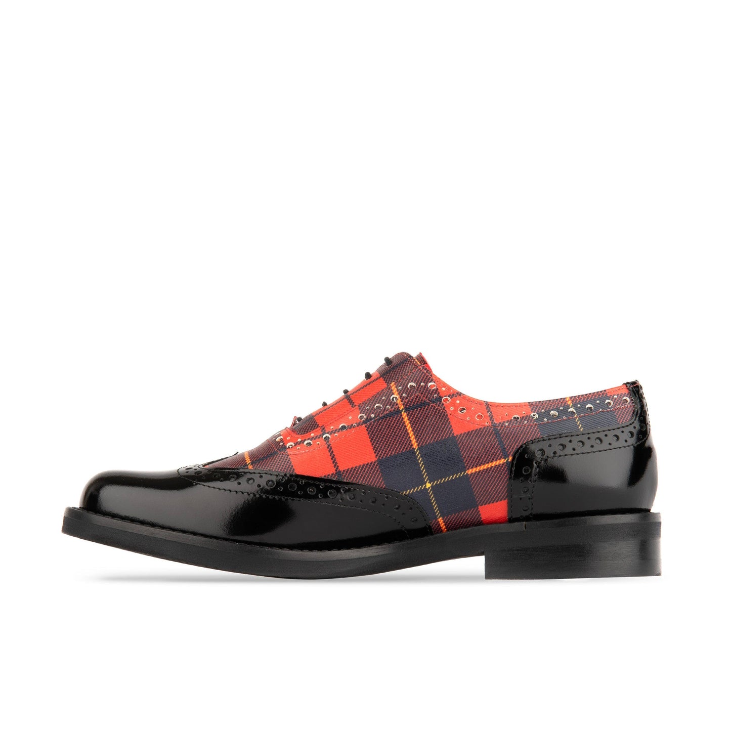 Vivienne - Black & Red Tartan Womens Shoes Embassy London