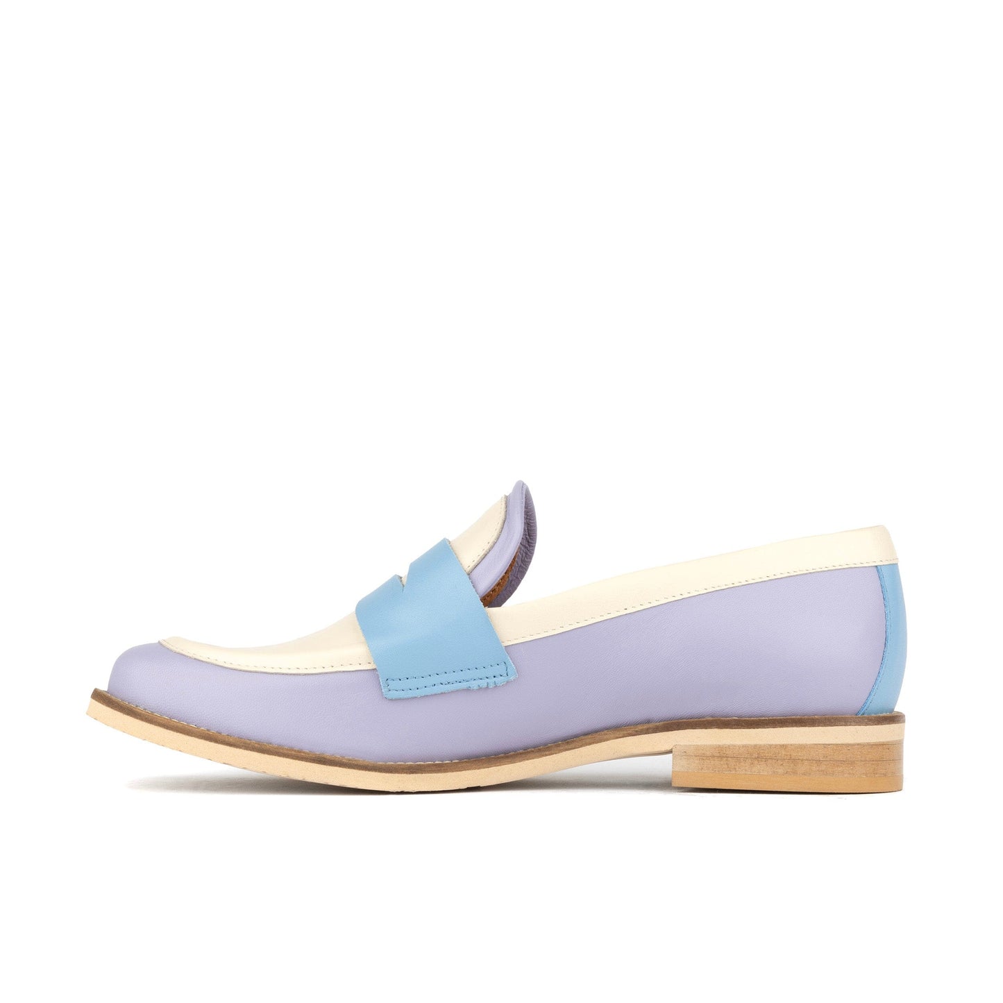 Kay - Blue & White Pastel Womens Loafers Embassy London