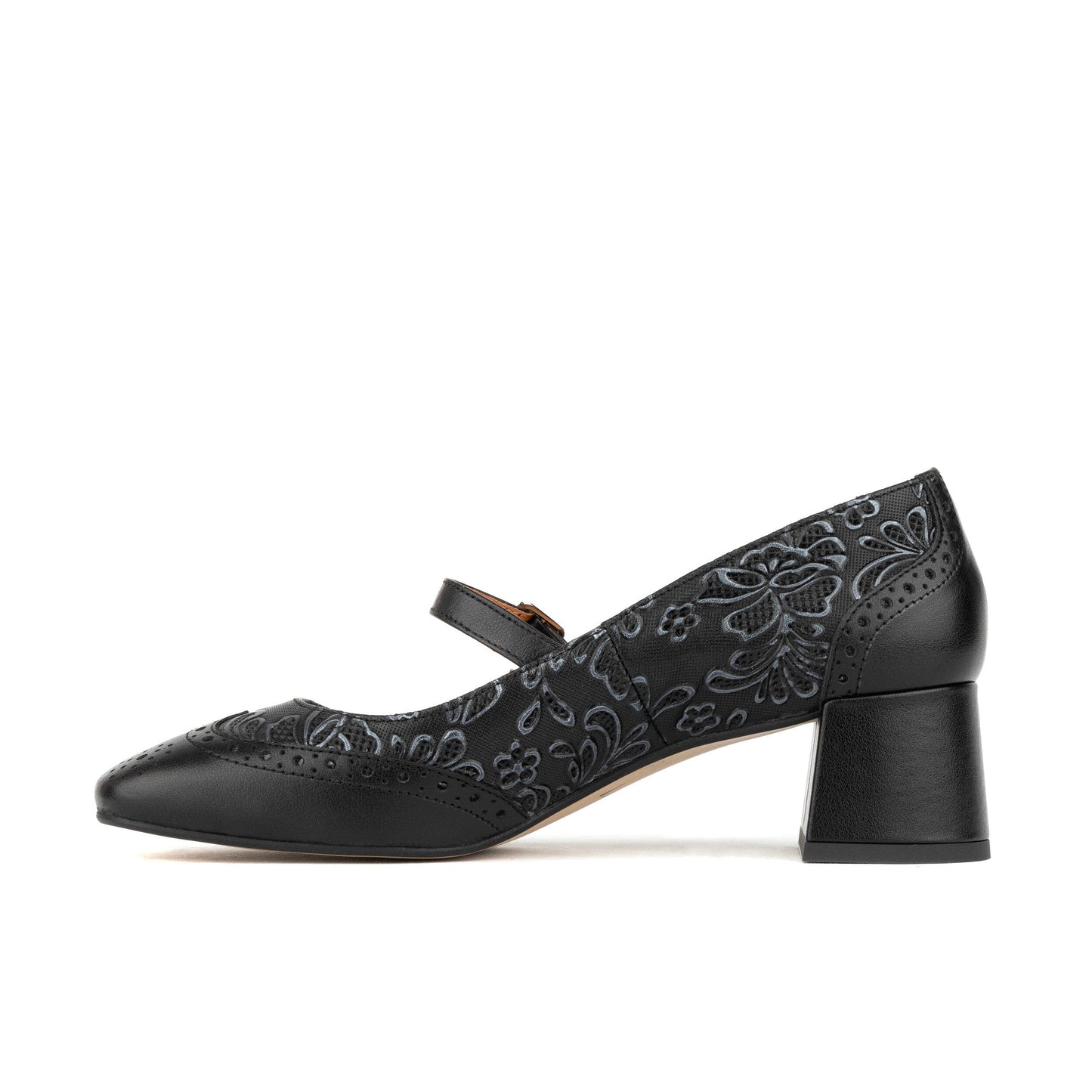Mary Antoinette - Black & Silver Womens Heels Embassy London