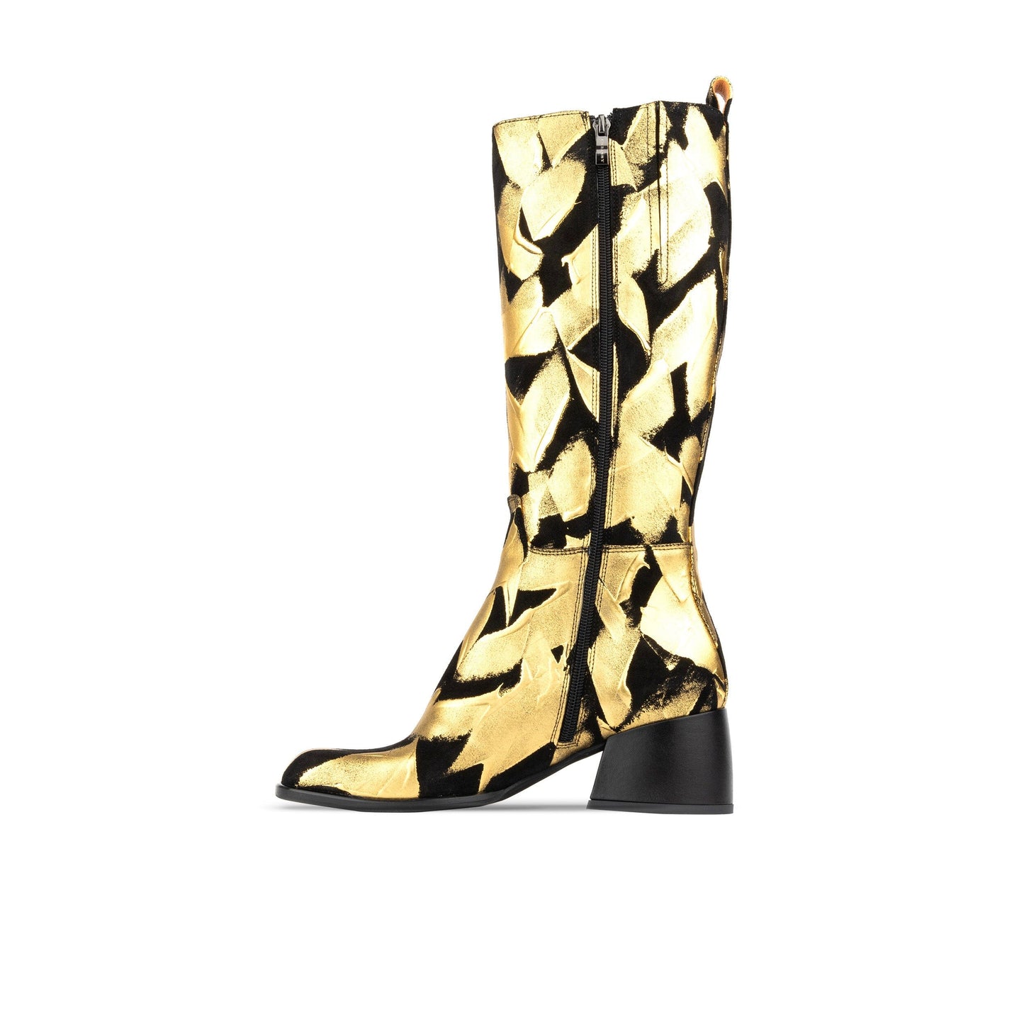 GoGo - Gold & Black Womens Tall Boots Embassy London