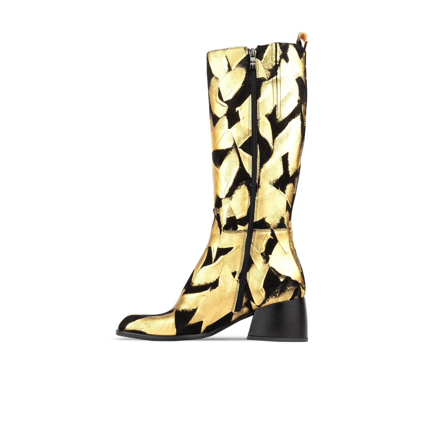 GoGo - Gold & Black Womens Tall Boots Embassy London