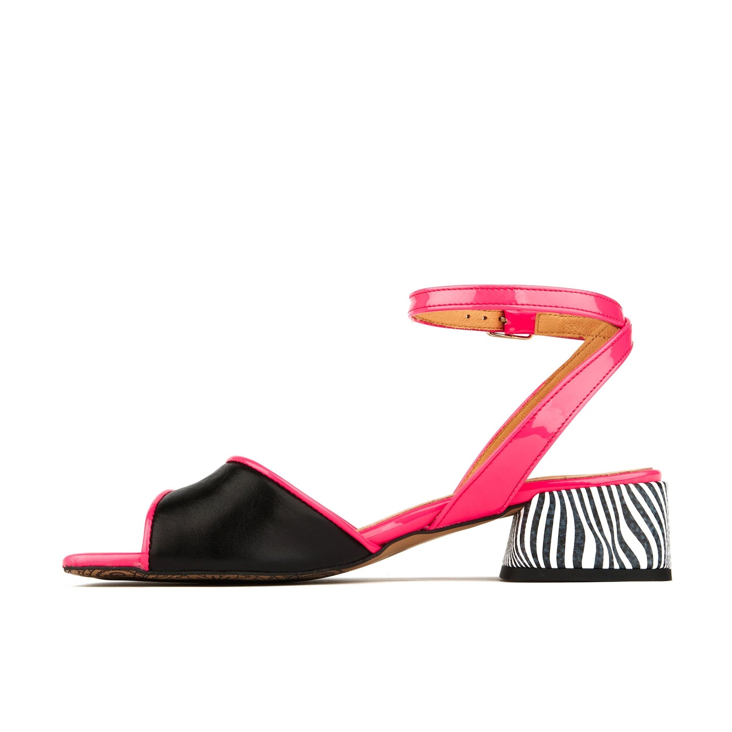 Goldi - Optical Zebra & Black & Pink Womens Sandals Embassy London 