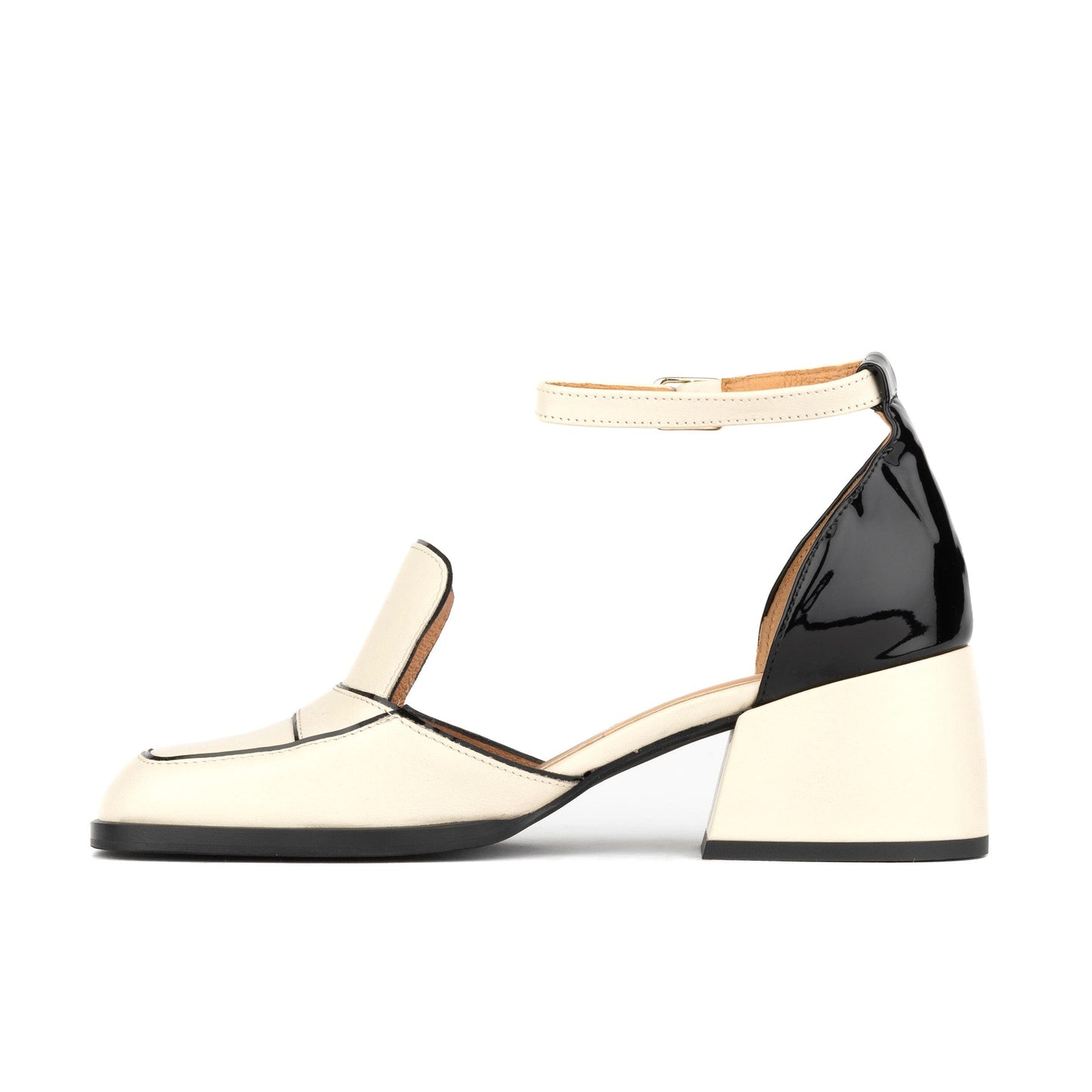 Mayfair - Cream & Black Womens Heels Embassy London