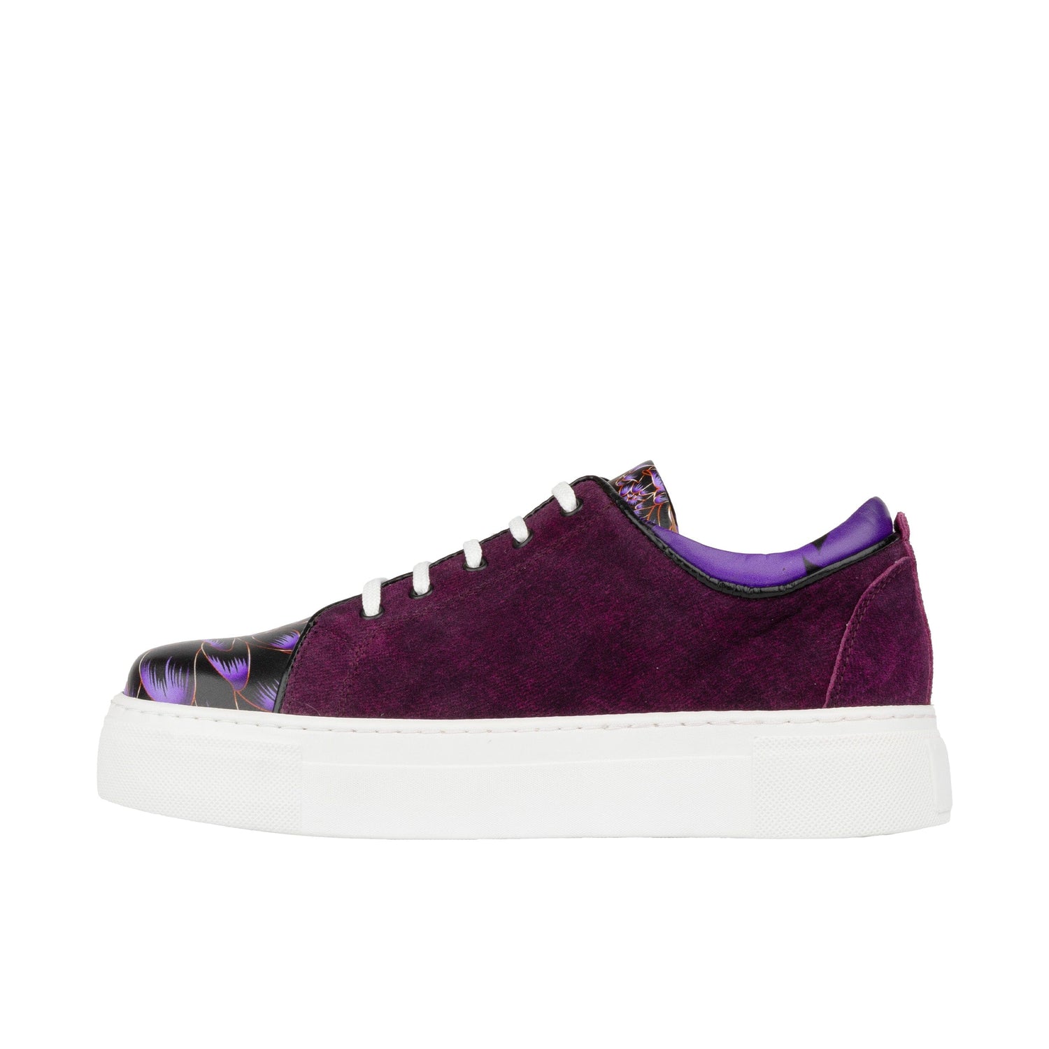 Camila - Purple & Purple Flowers Womens Trainers Embassy London