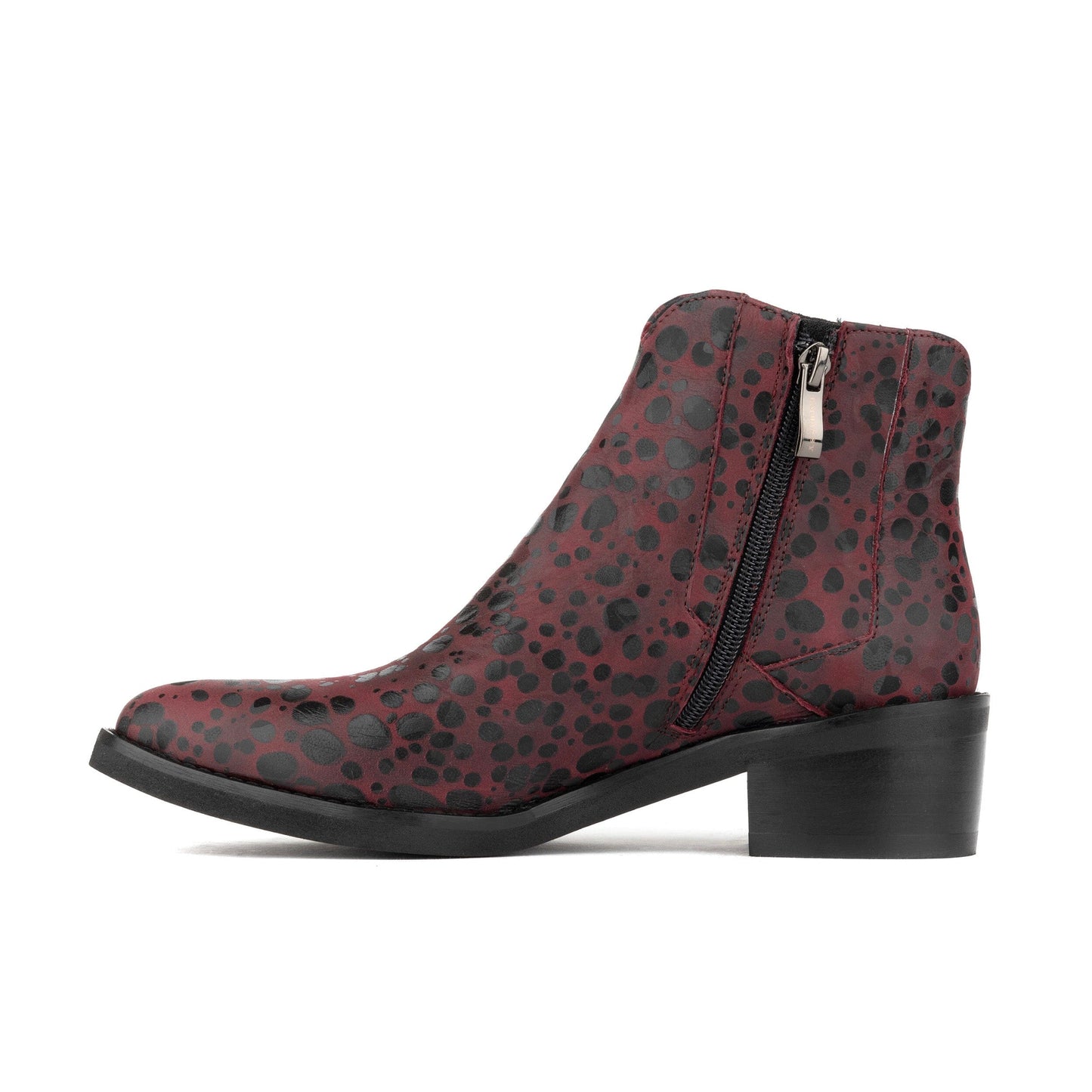 Texas - Burgundy & Black Womens Ankle Boots Embassy London