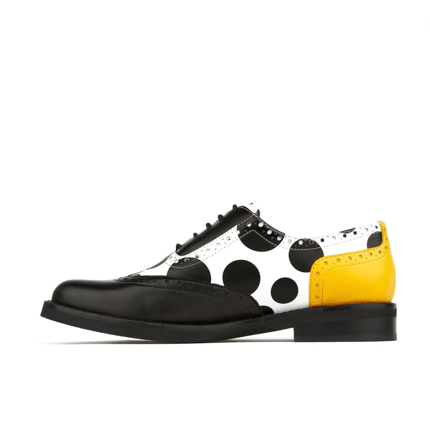 Vivienne - Black & White Polka Dot Womens Shoes Embassy London