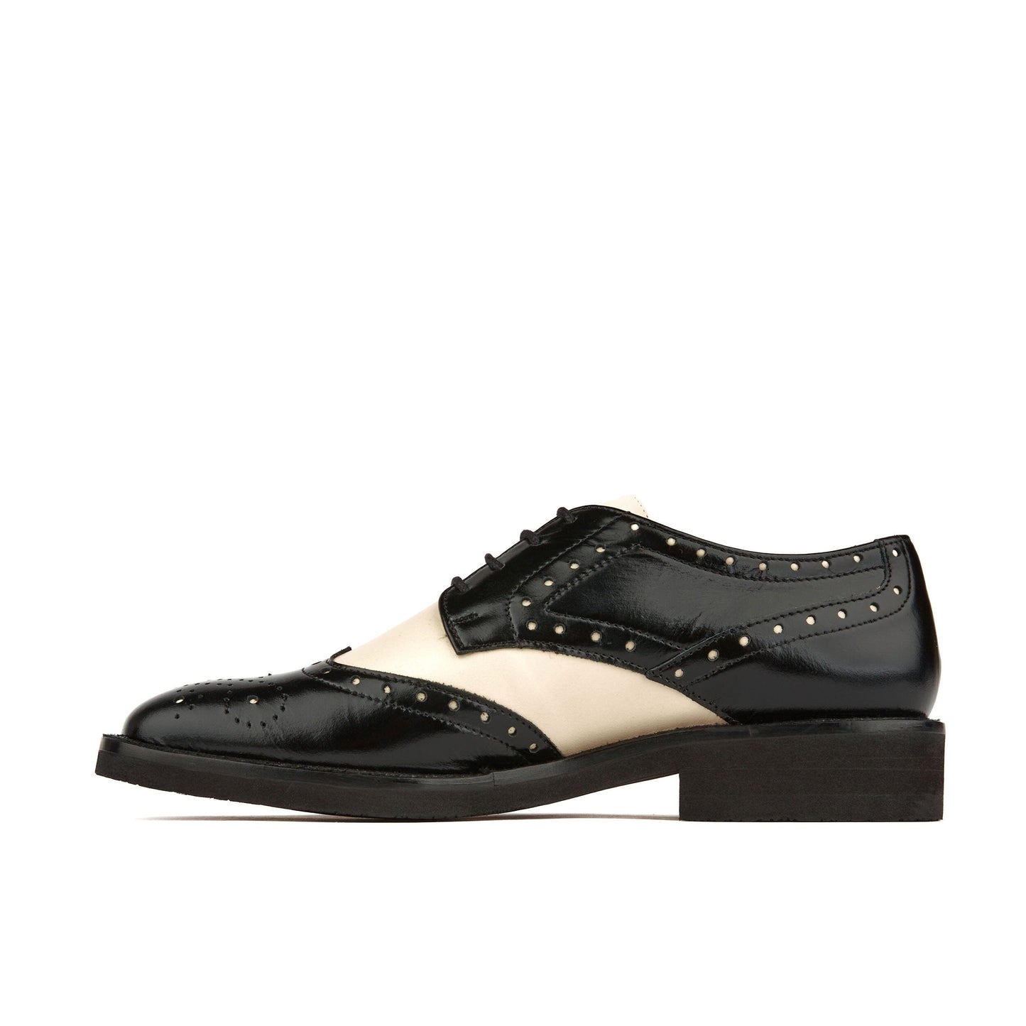 Eton - Black & Cream Womens Shoes Embassy London