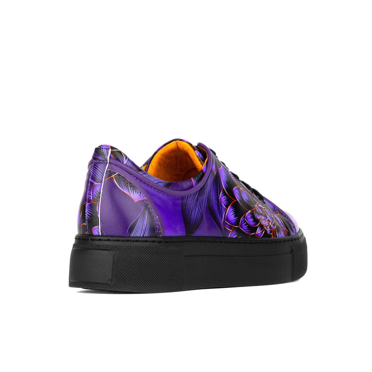 Camila - Black & Purple Flower Womens Trainers Embassy London