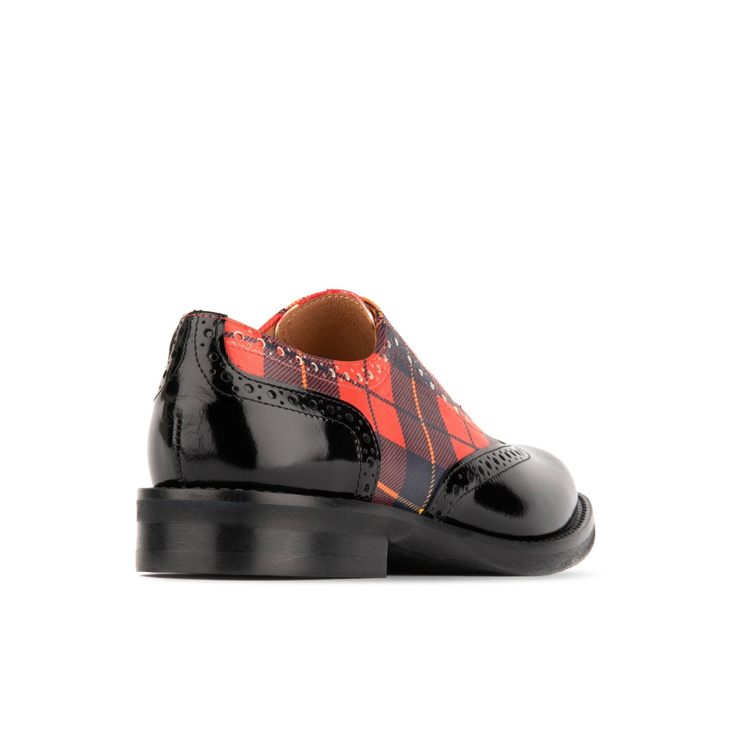 Vivienne - Black & Red Tartan Womens Shoes Embassy London