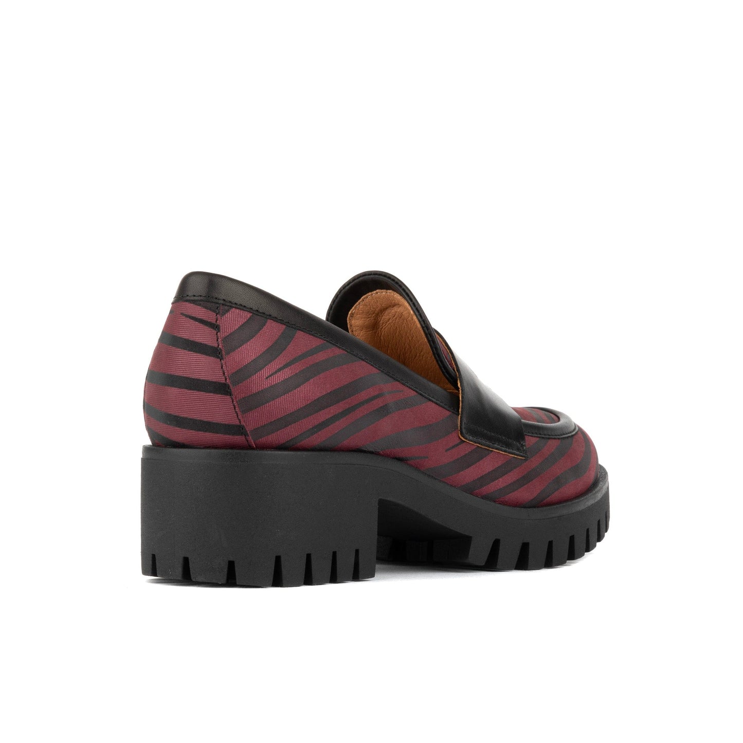 Nancy - Burgundy & Black Womens Loafers Embassy London