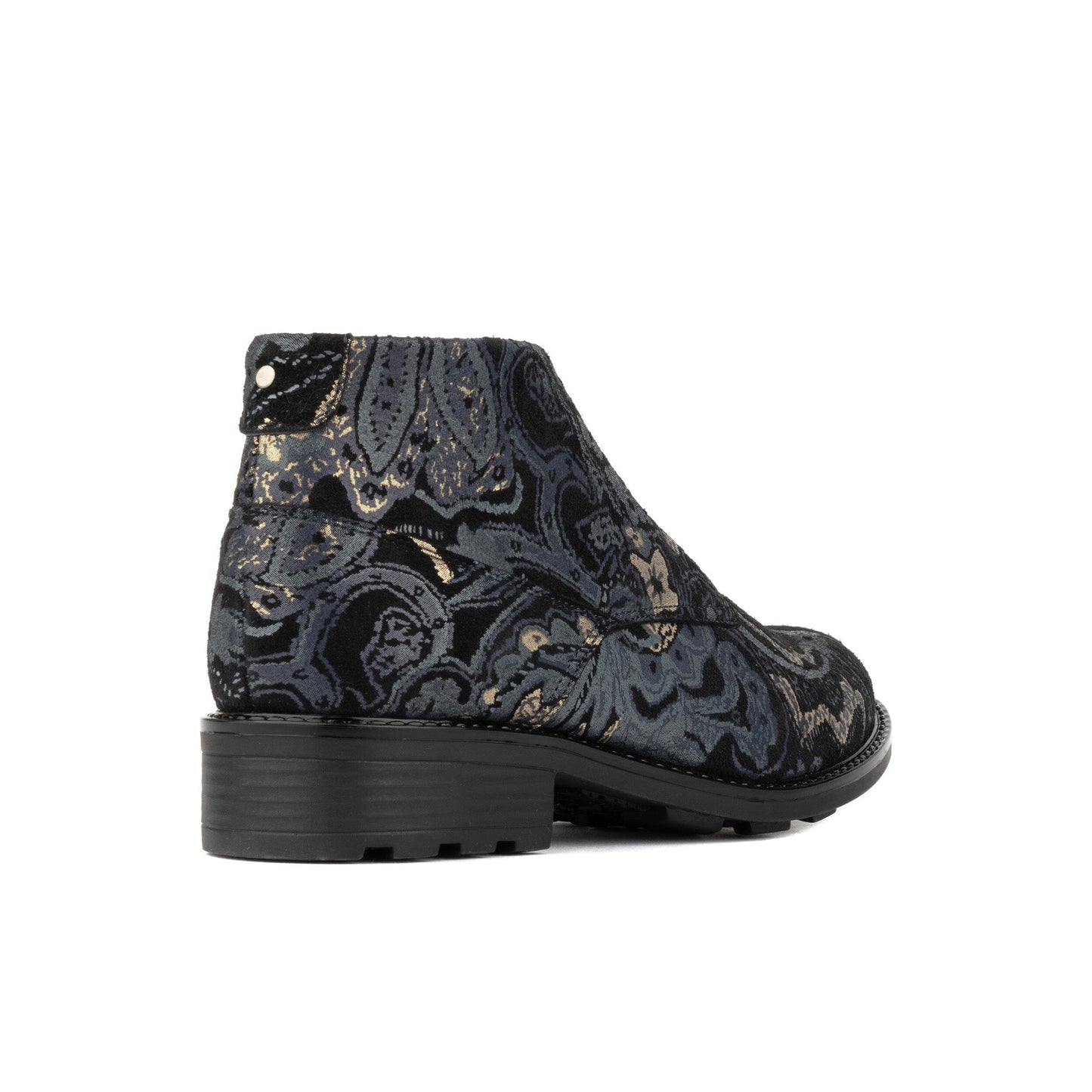 Laviva - Black & Grey & Gold Womens Ankle Boots Embassy London