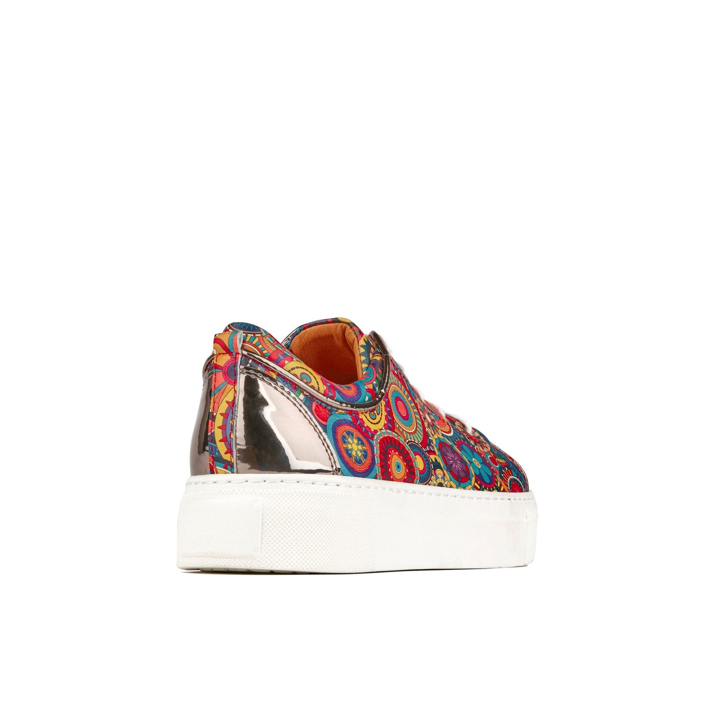 Camila - Silver & Signature Print Womens Trainers Embassy London