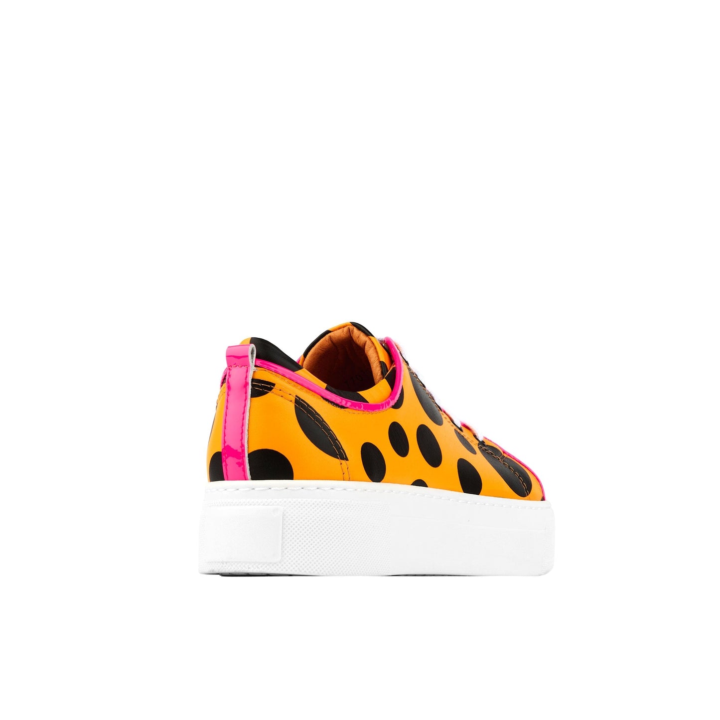 Camila - Orange & Black Polka Dot Womens Designer Sneakers Embassy London
