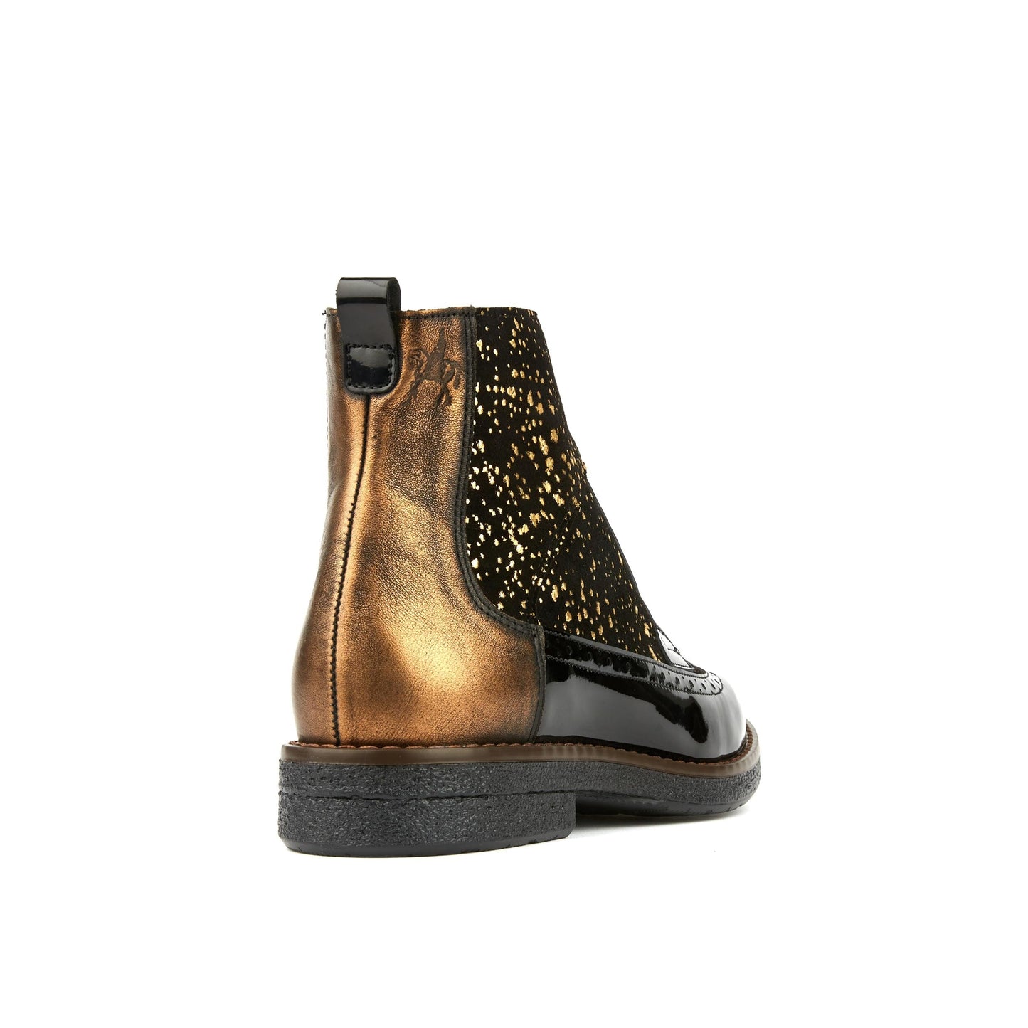 Hatter - Black Gold Drops Womens Ankle Boots Embassy London