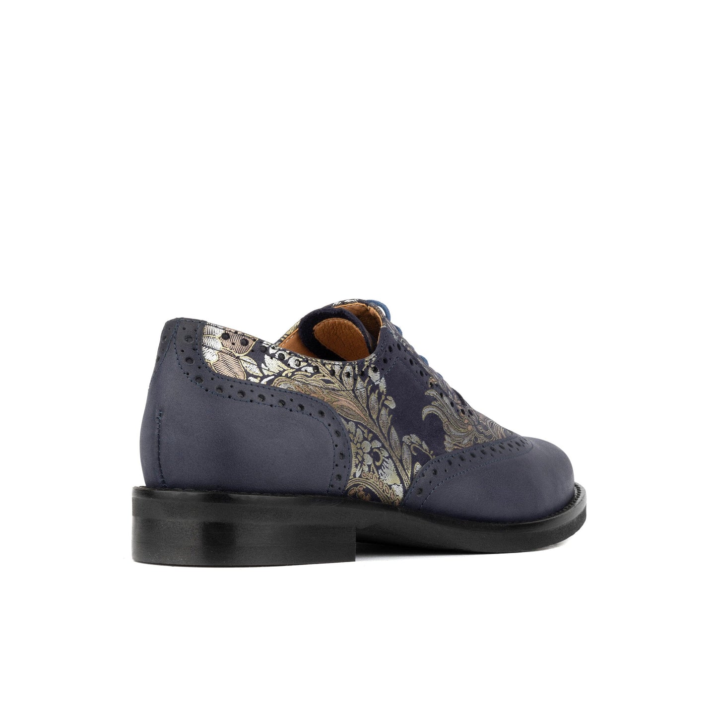 Vivienne - Blue & Silver Paisley Womens Shoes Embassy London