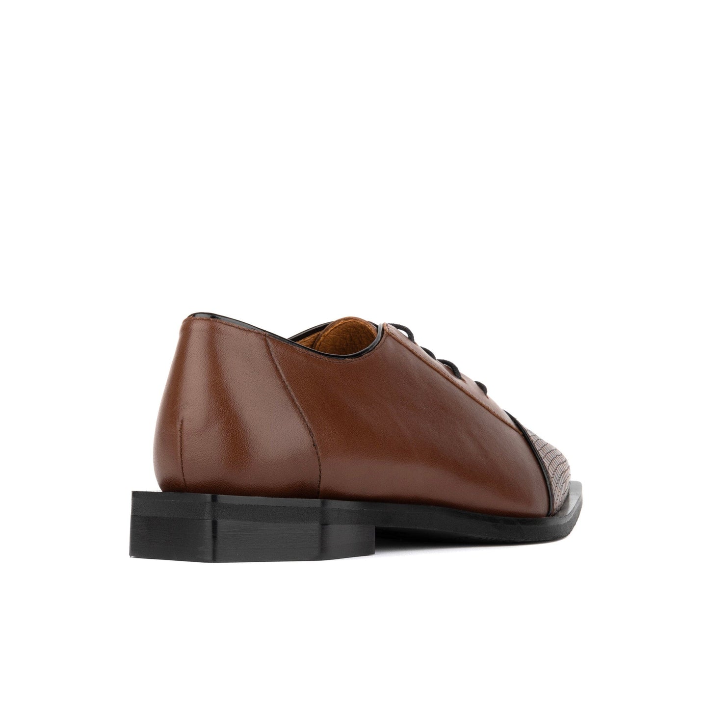 Sloan - Brown & Snake - Women's Leather Oxford with Snakeskin toe Womens Shoes Embassy London