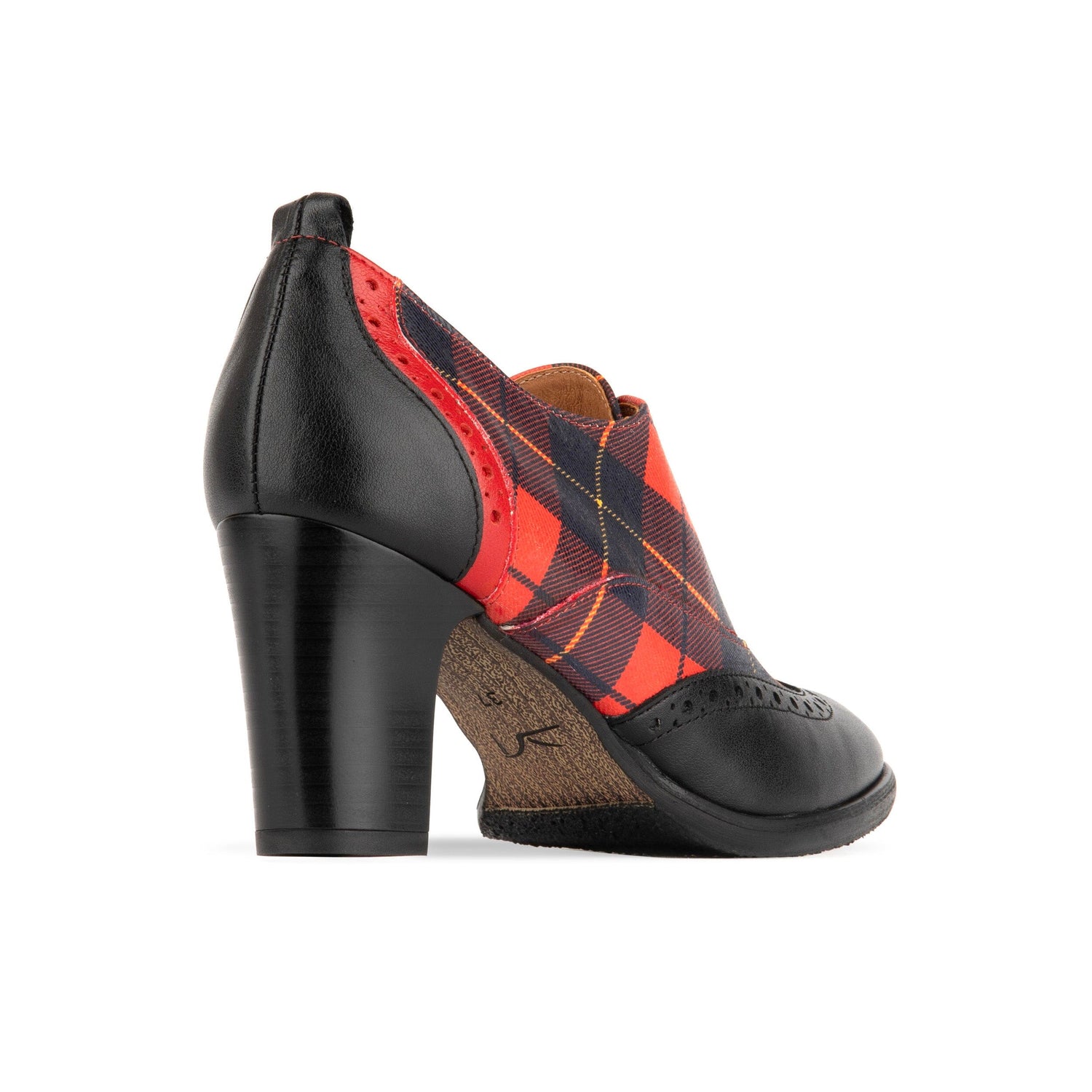 Casino - Black & Red Tartan Womens Heels Embassy London