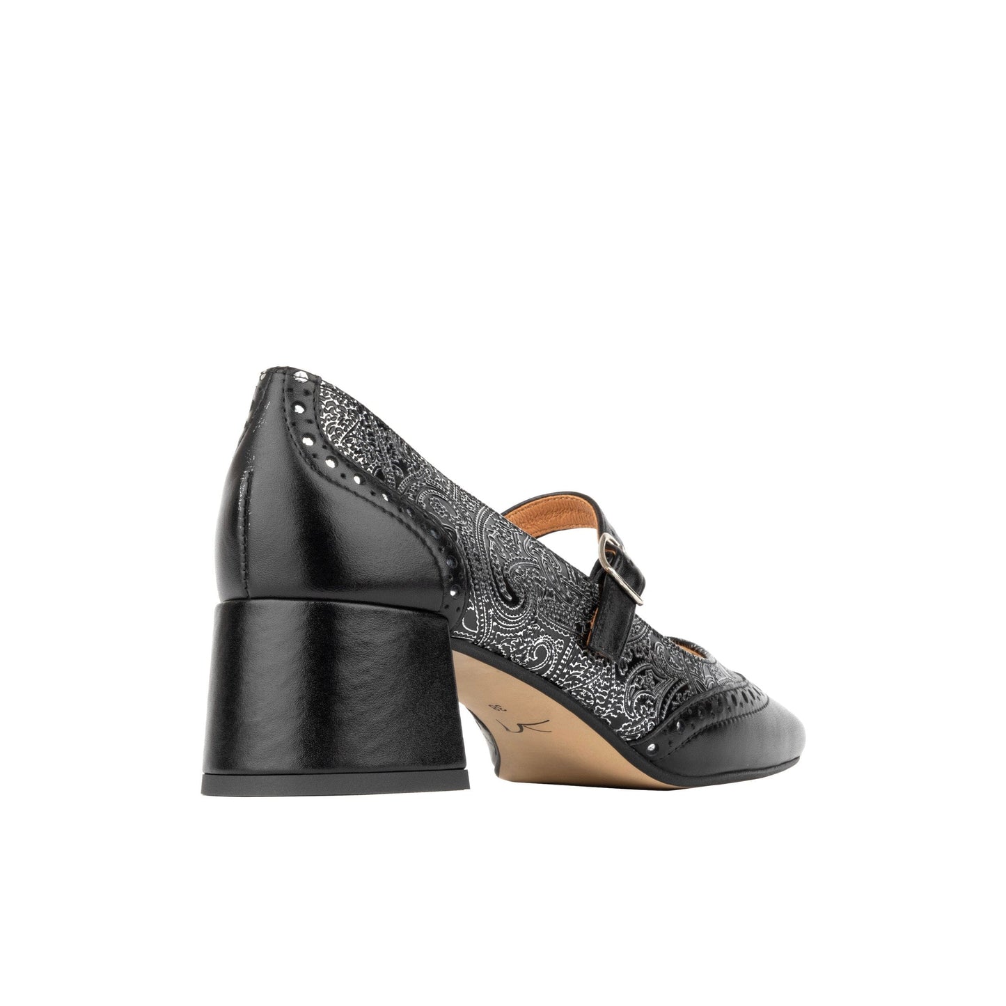 Mary Jane - Black Silver Womens Heels Embassy London