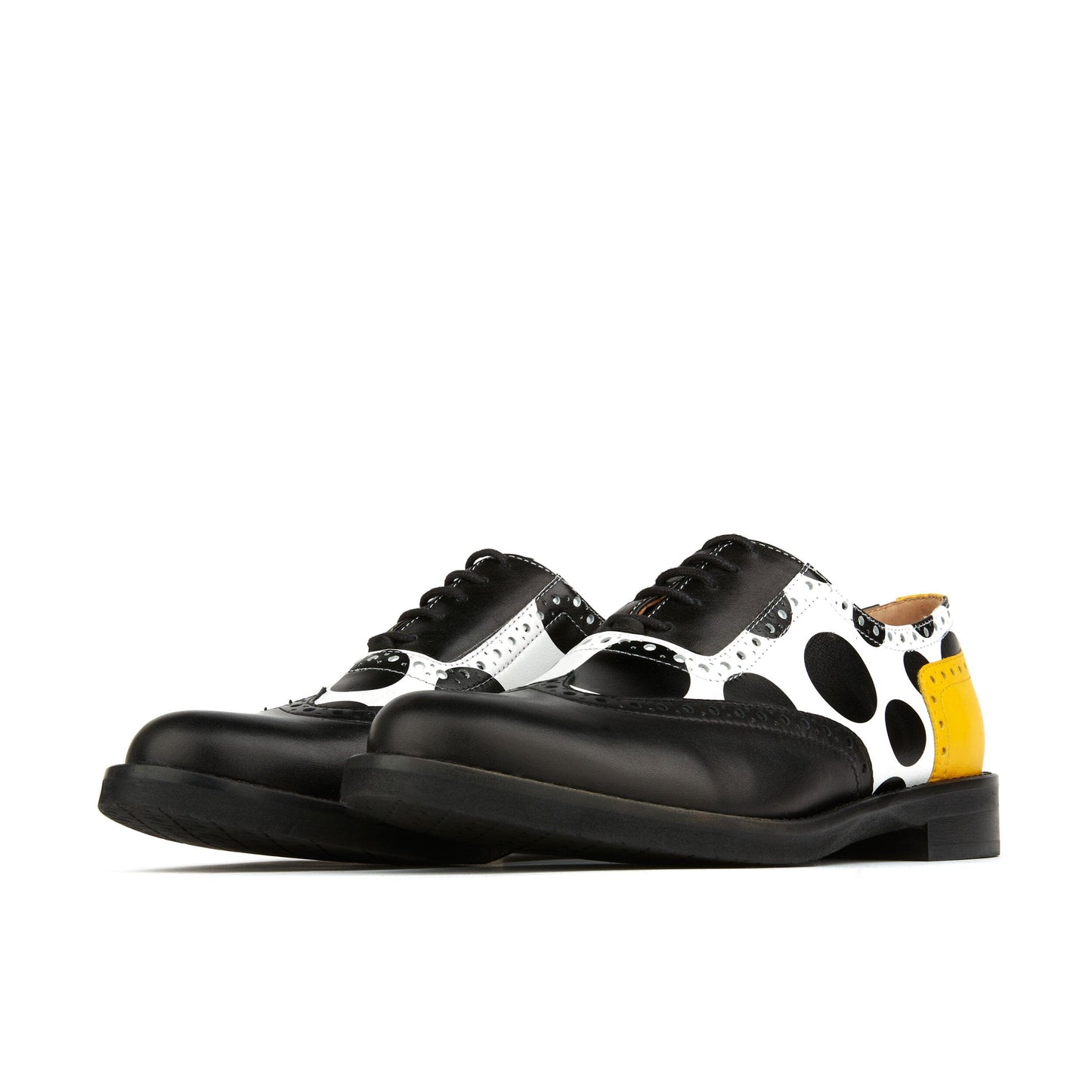 Vivienne - Black & White Polka Dot Womens Shoes Embassy London